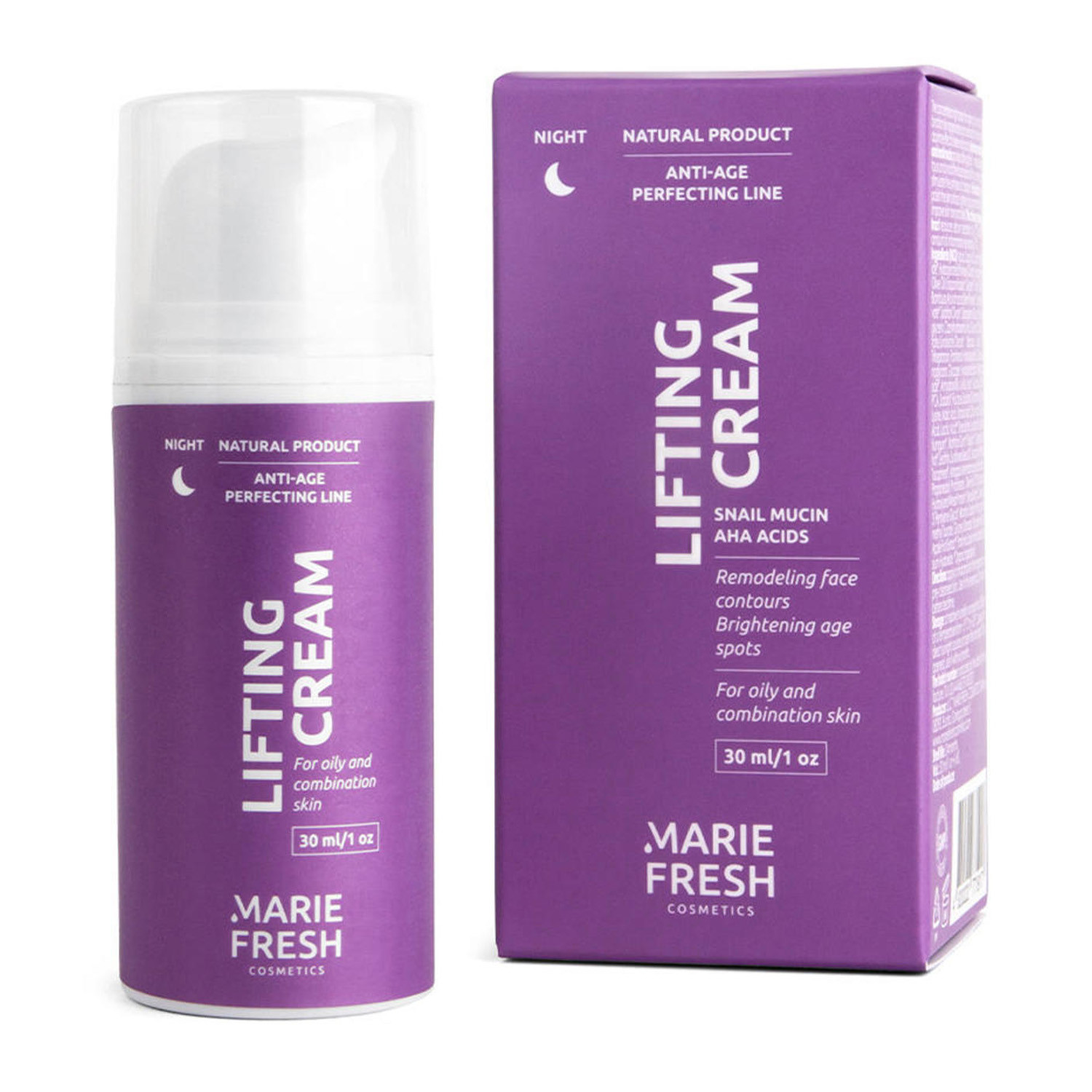 Marie Fresh Cosmetics Ночной крем-лифтинг для жирной и комбинированной кожи