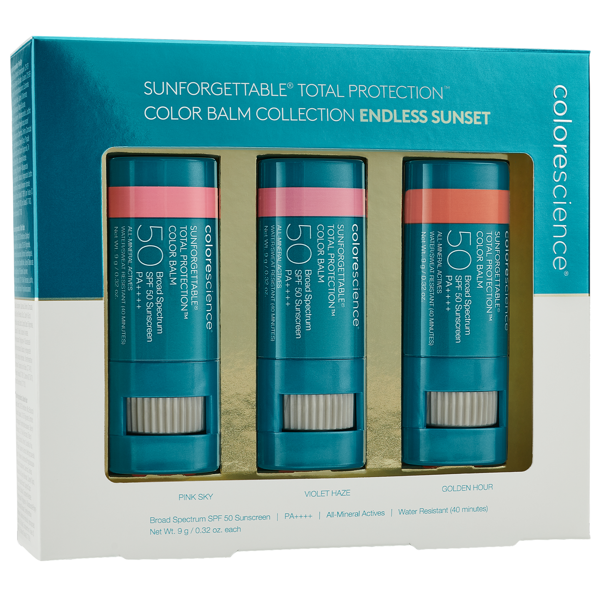 Набор бальзамов для губ/румян Colorescience Total Protection Color Balm SPF 50 Endless Sunset Collection
