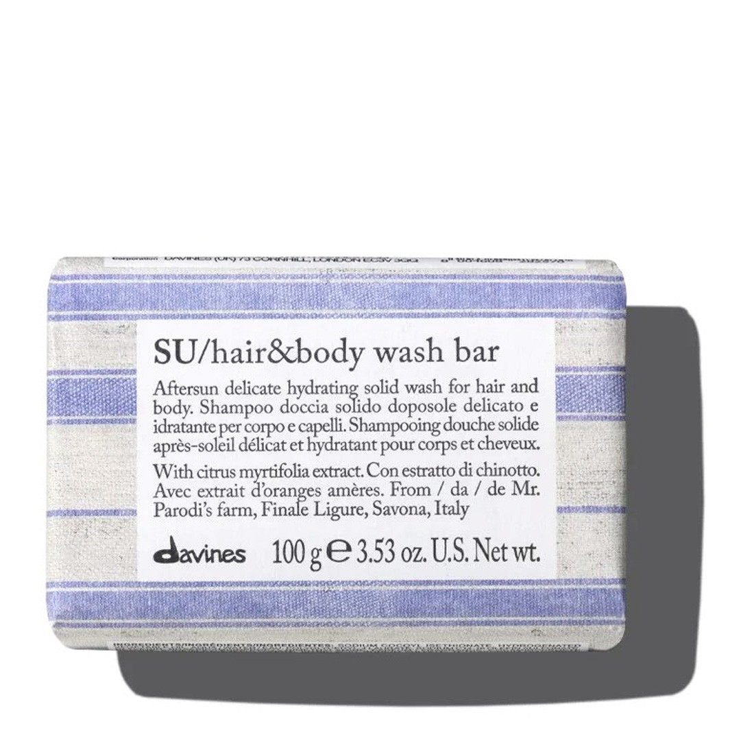 Davines SU Shampoo Bar - Твердый шампунь для волос и тела