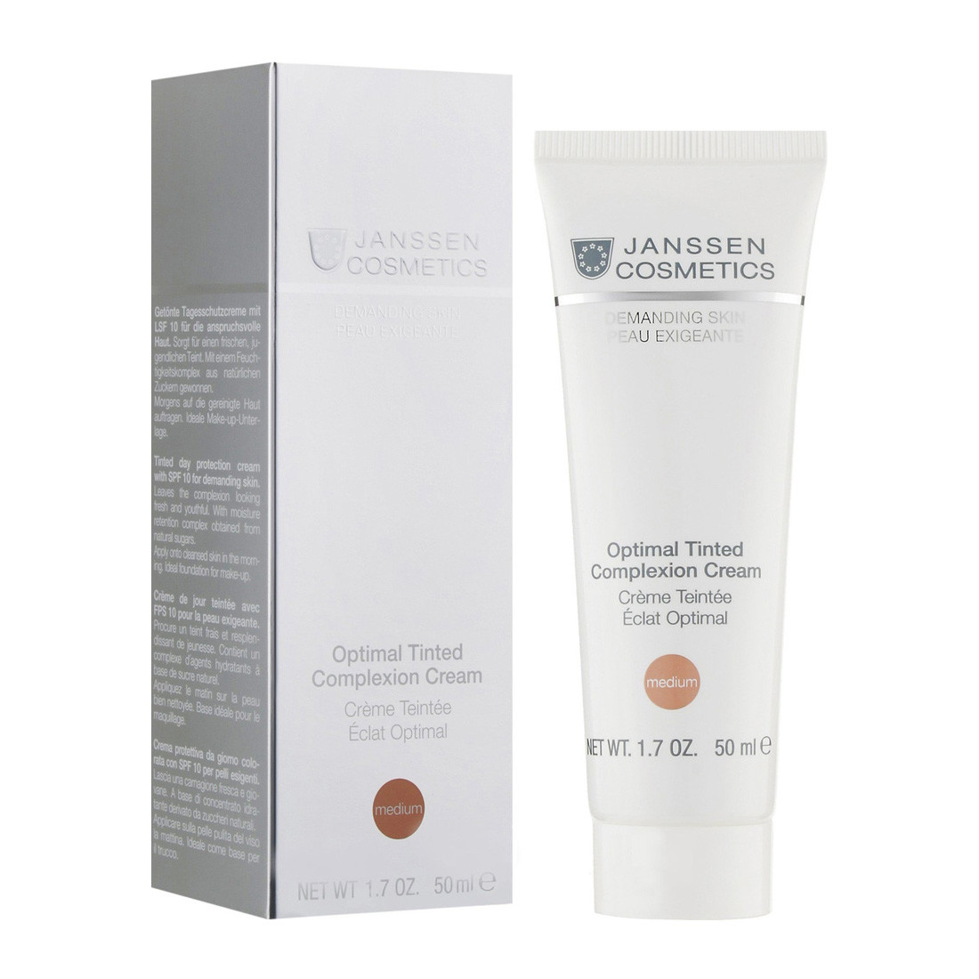 Janssen Cosmetics Optimal Tinted Cream Medium - Дневной комплексный тонирующий крем SPF10