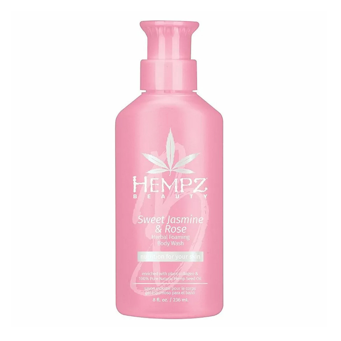 Hempz Sweet Jasmine And Rose Herbal Foaming Body Wash - Гель для душа Сладкий жасмин и Роза
