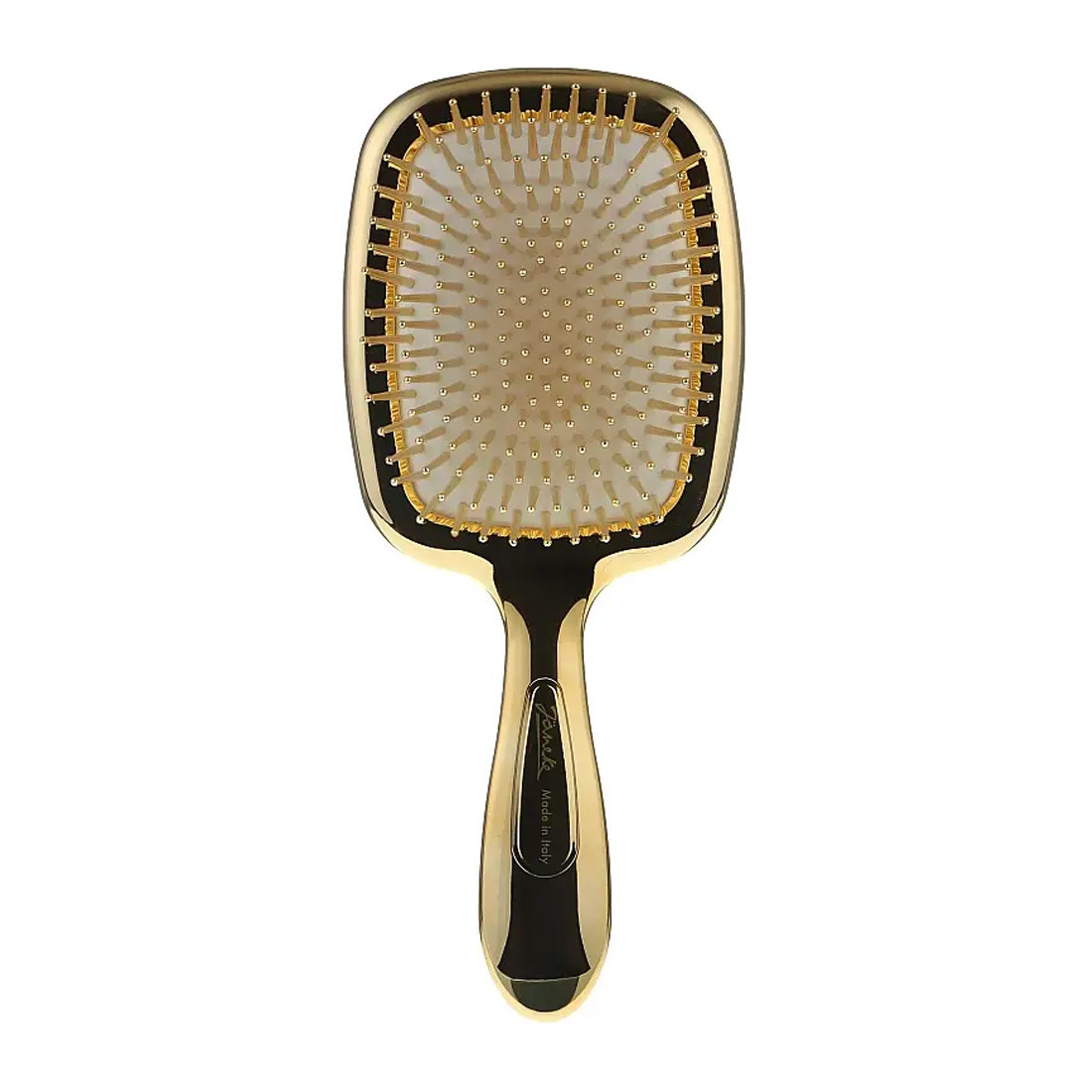 Janeke 1830 Hairbrush With Mirror Gold - Расческа золотая с зеркалом