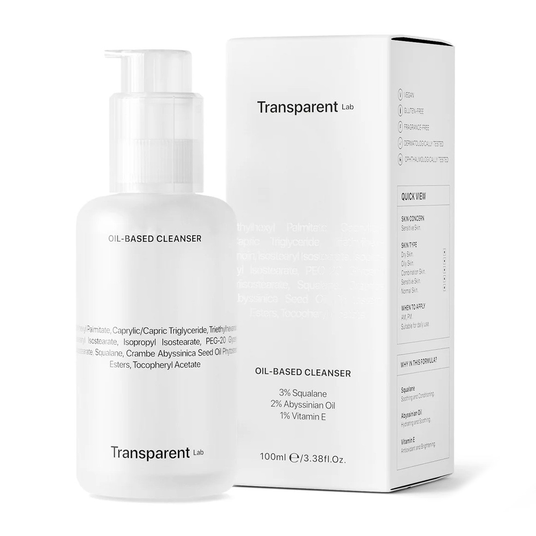 Transparent Lab Oil-Based Cleanser - Средство для снятия макияжа на масляной основе