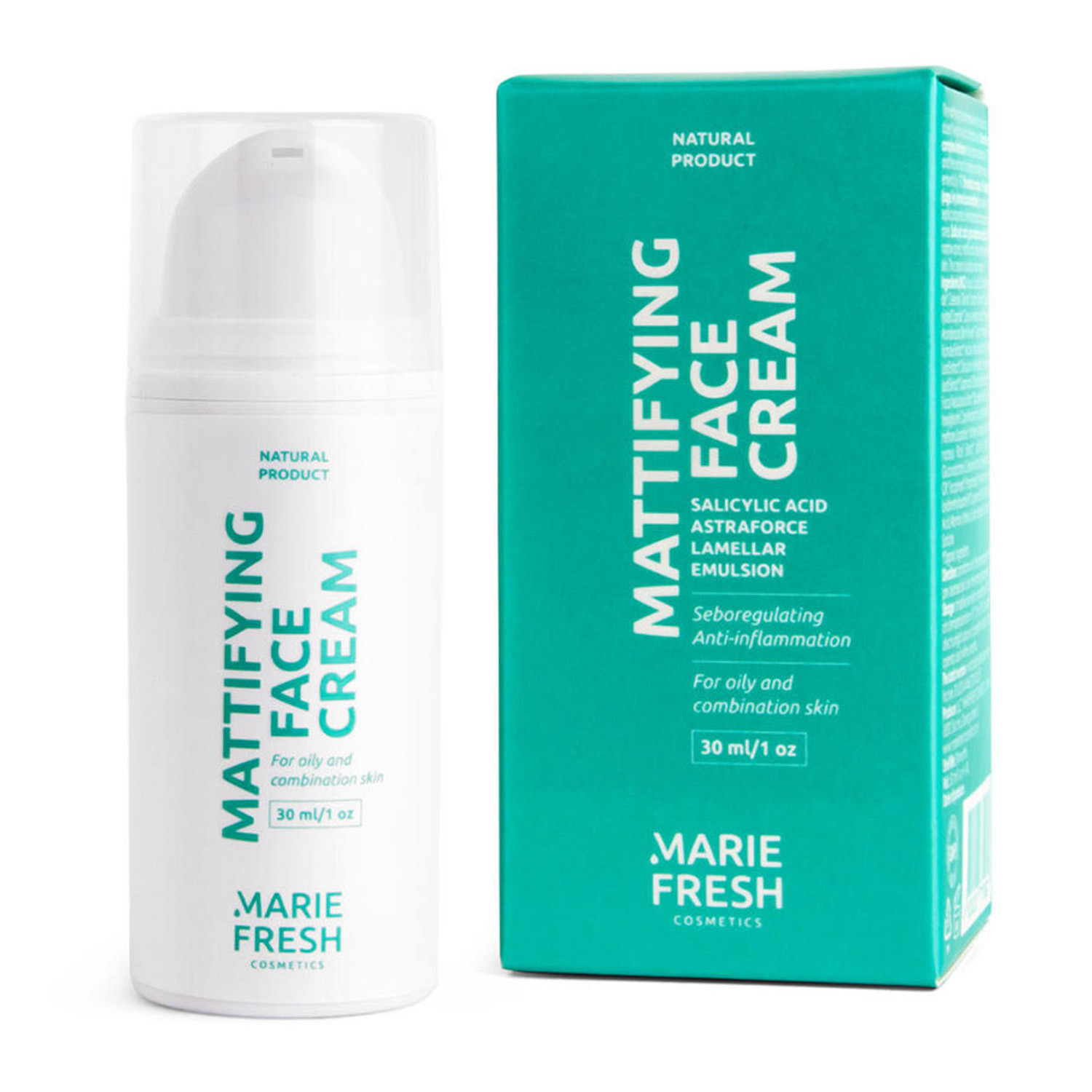 Матирующий крем с салициловой кислотой для жирной и комбинированной кожи Marie Fresh Cosmetics Mattifying Face Cream