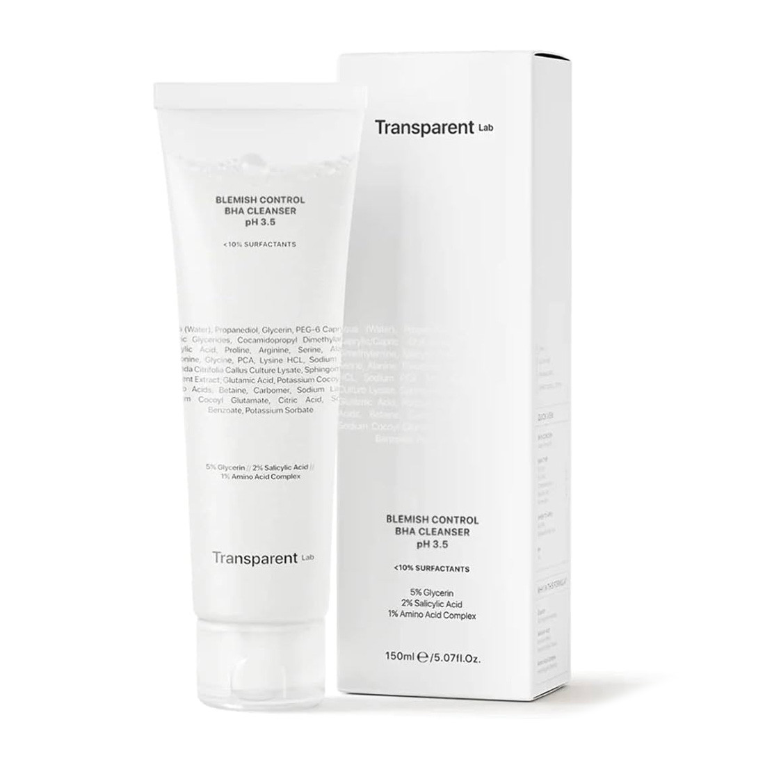 Transparent Lab Blemish Control BHA Cleanser - Средство для глубокого очищения кожи с признаками старения и склонной к акне