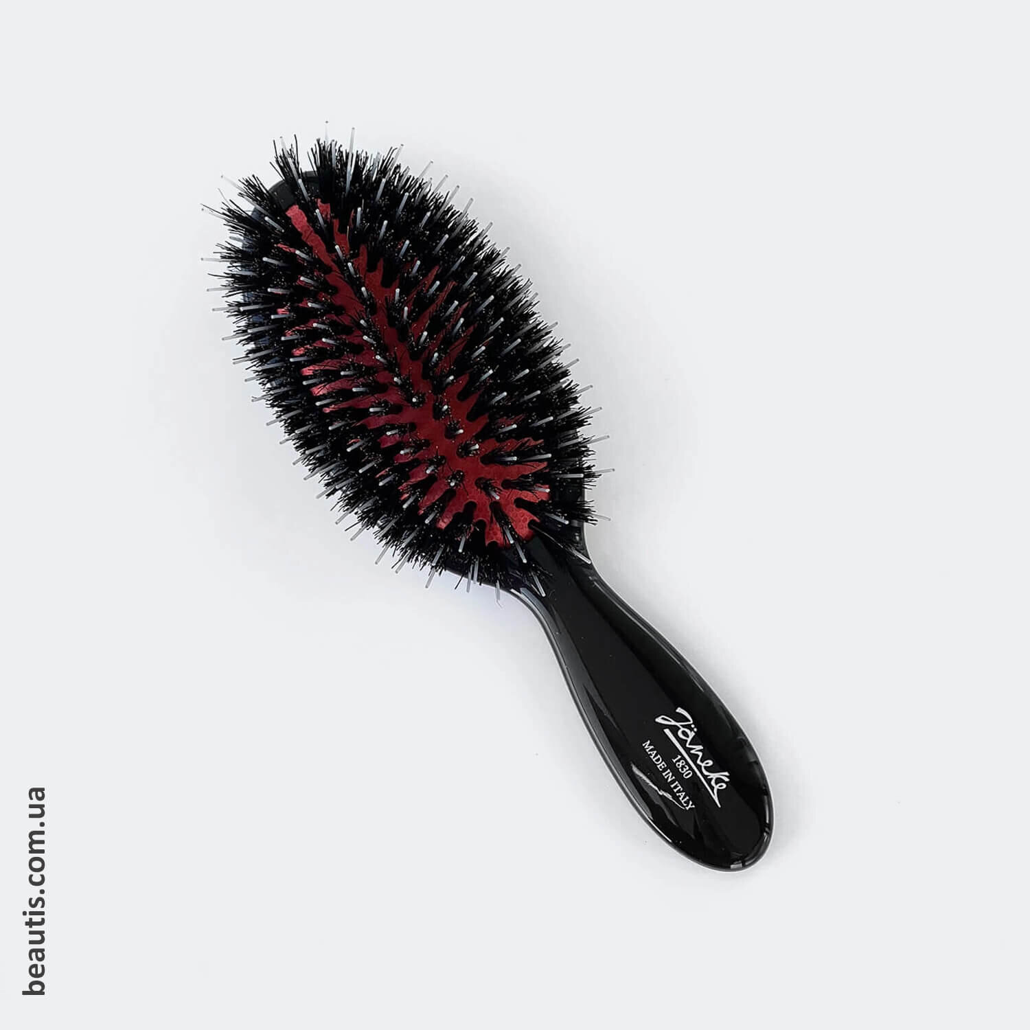 Гребінець Janeke Black Small Brush With Bristles And Nylon