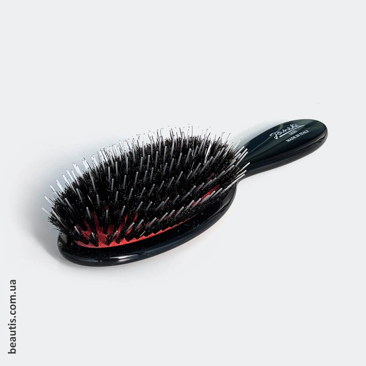 Гребінець Janeke Black Small Brush With Bristles And Nylon
