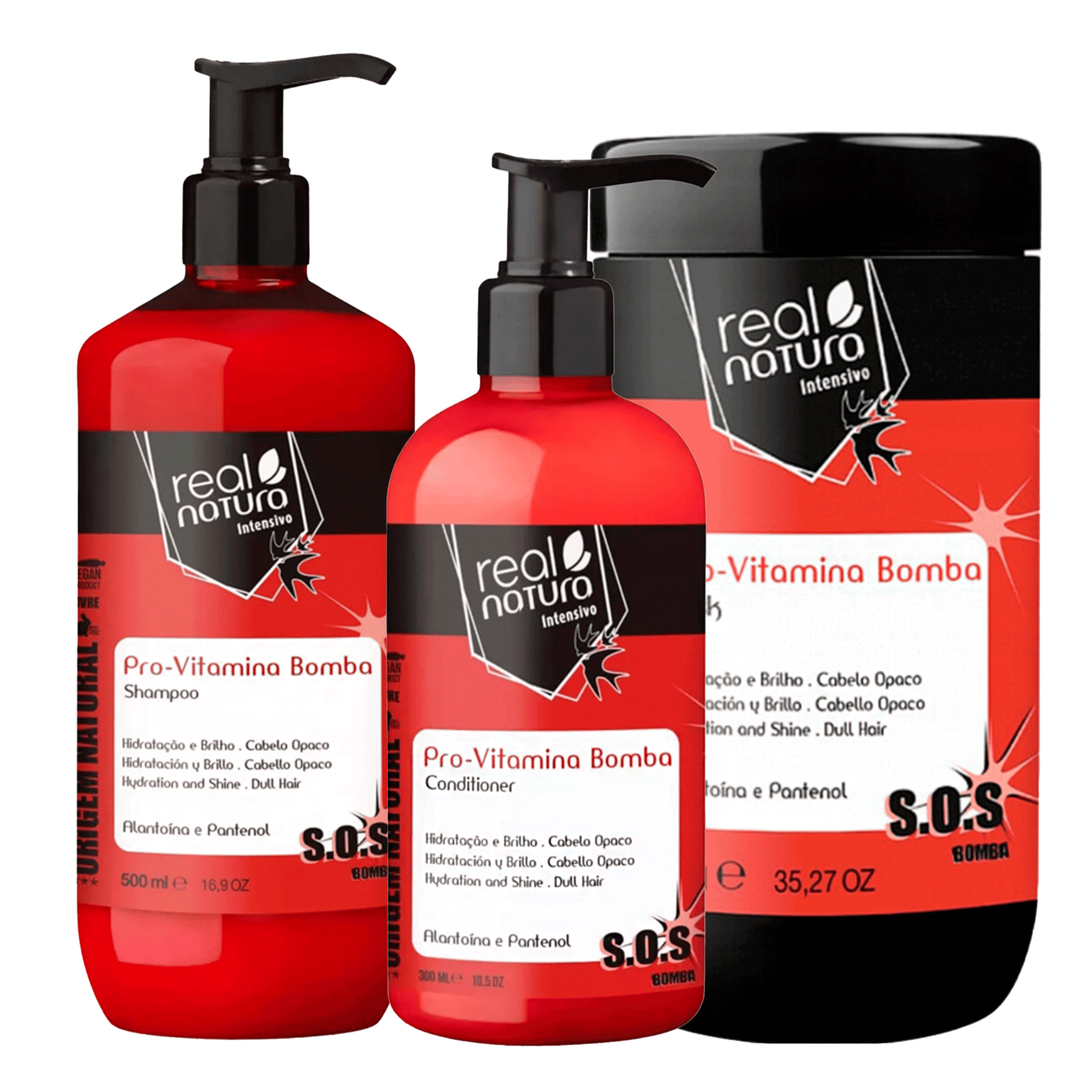 Шампунь для інтенсивного зволоження Real Natura Sem Sal Pro-Vitamina Bomba Shampoo