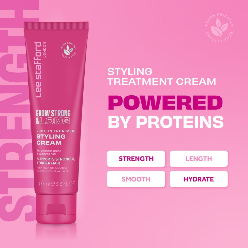 Протеиновый крем для стайлинга Lee Stafford Grow Strong And Long Protein Treatment Styling Cream