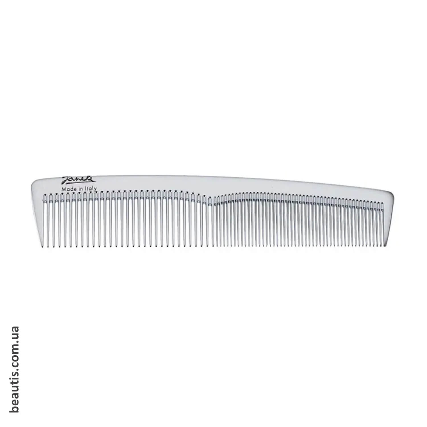 Срібний гребінець для волосся великий Janeke Chrome Toilette Comb Bigger Size