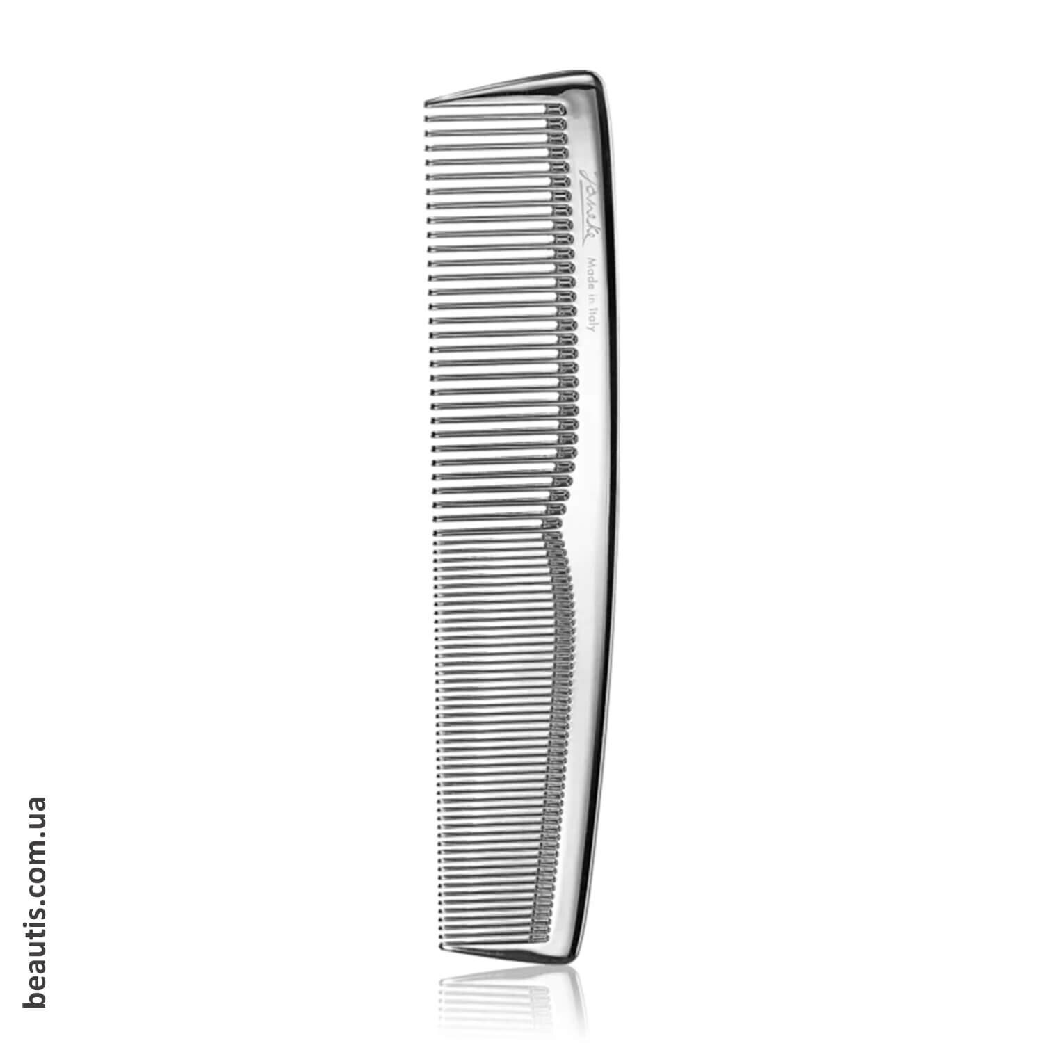 Срібний гребінець для волосся великий Janeke Chrome Toilette Comb Bigger Size