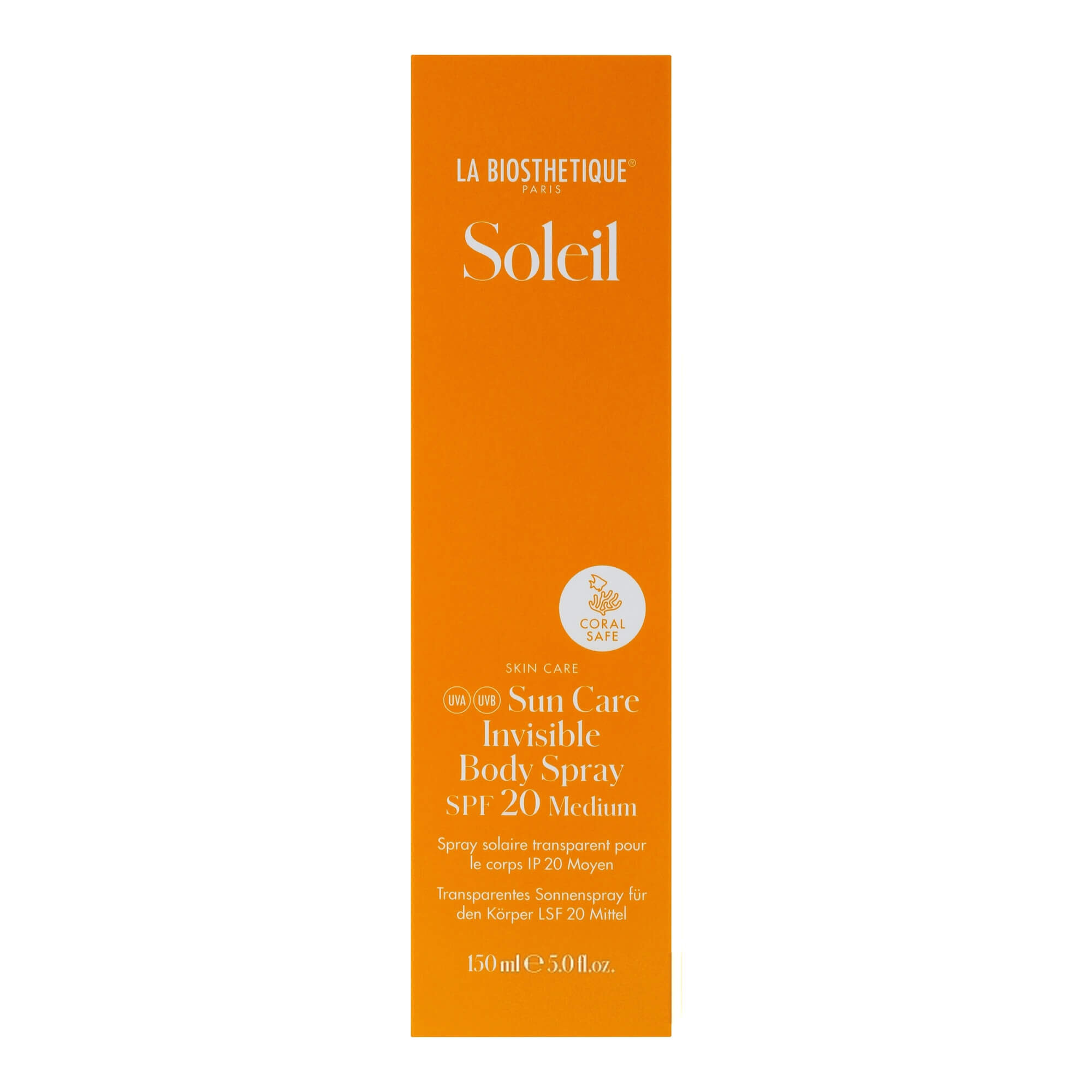 Спрей для тела для защиты от солнца La Biosthetique Soleil Sun Care Invisible Body Spray SPF 20