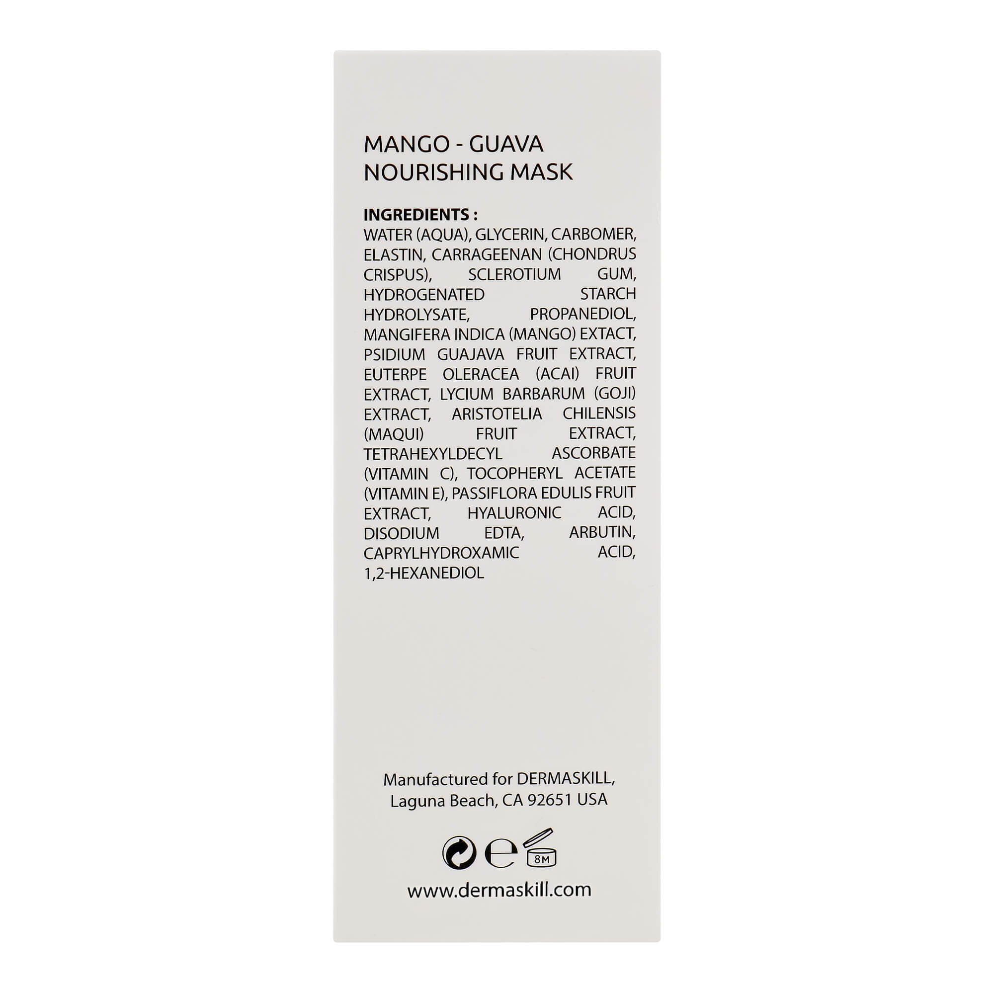 Питательная маска для лица с экстрактом манго и гуавы Dermaskill Mango-Guava Nourishing Mask