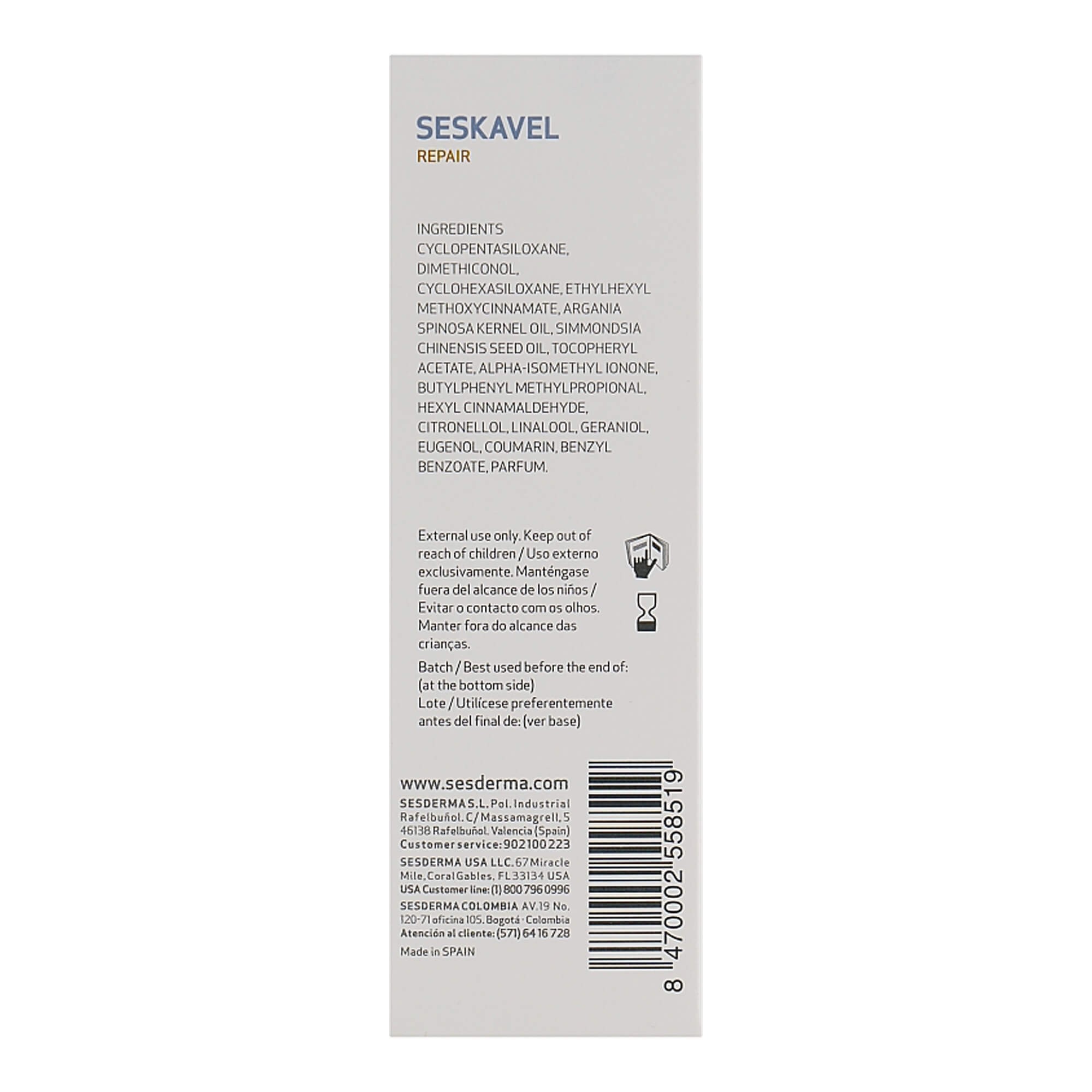Sesderma Seskavel Hair Repair Киев