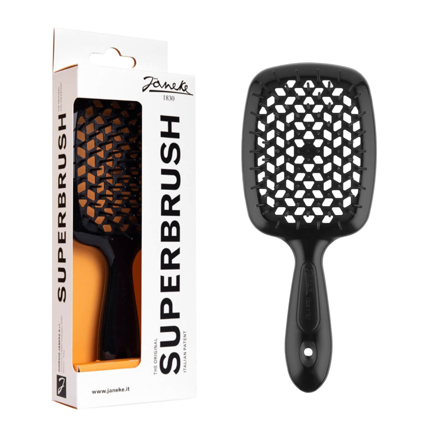 Janeke Superbrush Standart Black  Гребінець чорний