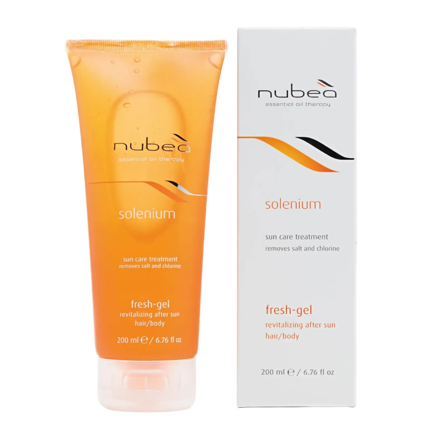 восстанавливающий фреш-гель для волос и тела Nubea Solenium revitalizing fresh gel for hair and body