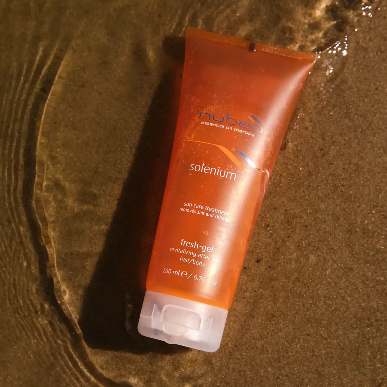 восстанавливающий фреш-гель для волос и тела Nubea Solenium revitalizing fresh gel for hair and body
