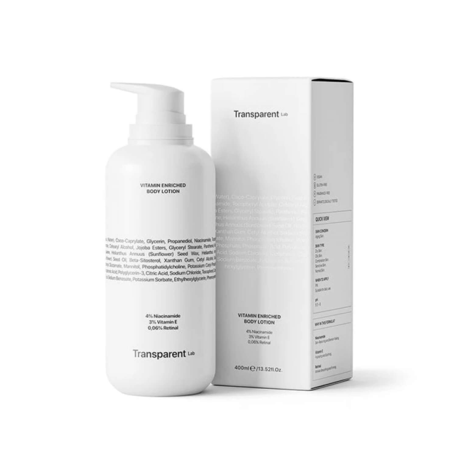 transparent lab vitamin enriched body lotion
