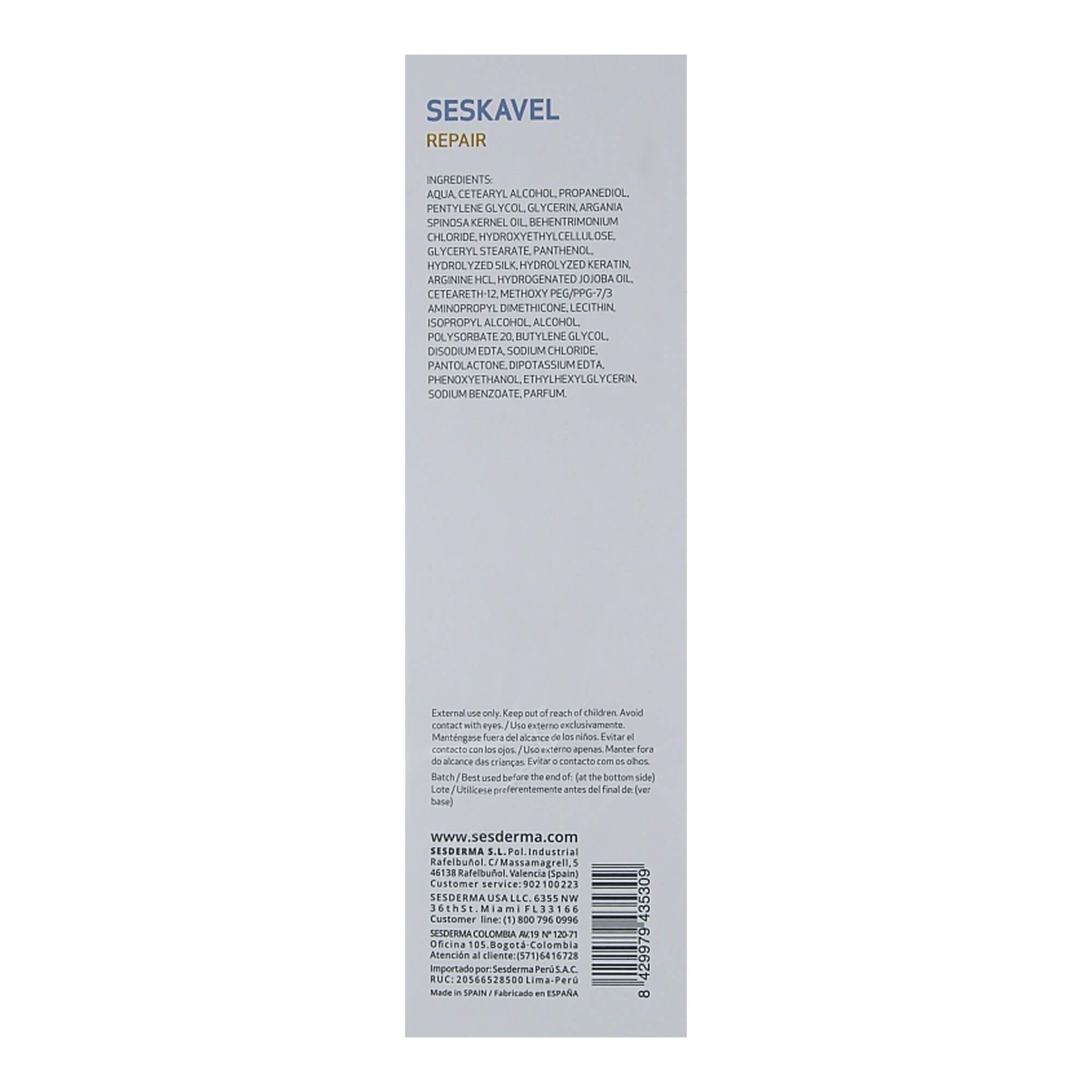 Sesderma Seskavel Repair Keratin Mask Украина