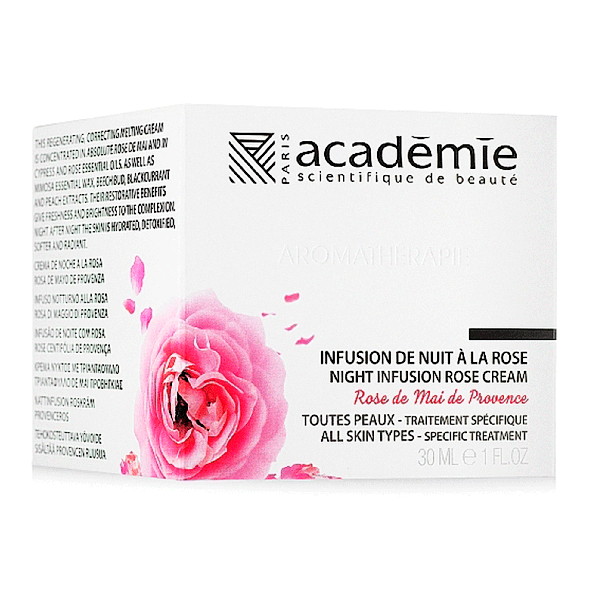 Нічний крем Трояндова інфузія Academie Night Infusion Rose Cream
