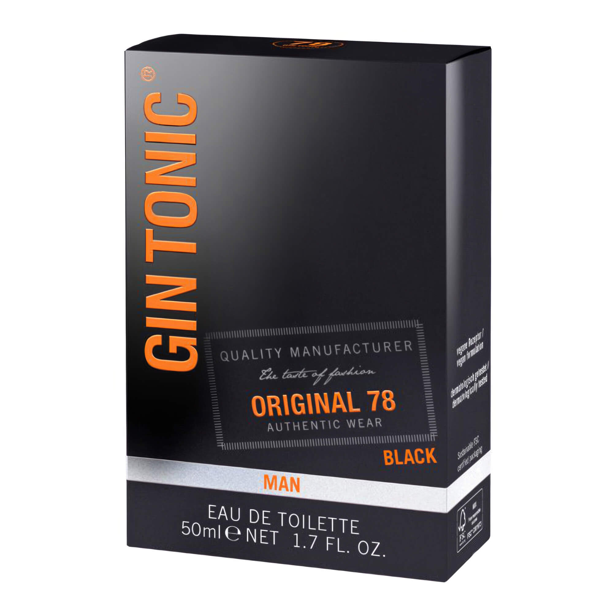 Туалетная вода для мужчин GIN TONIC Man Original 78 Black