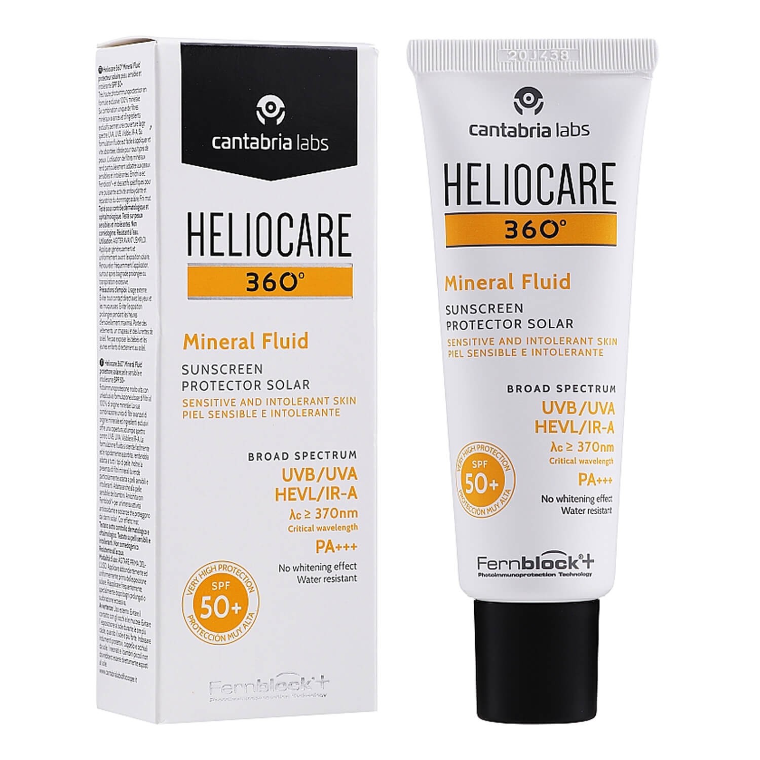 Сонцезахисний мінеральний флюїд Cantabria Labs Heliocare 360º Mineral SPF 50+
