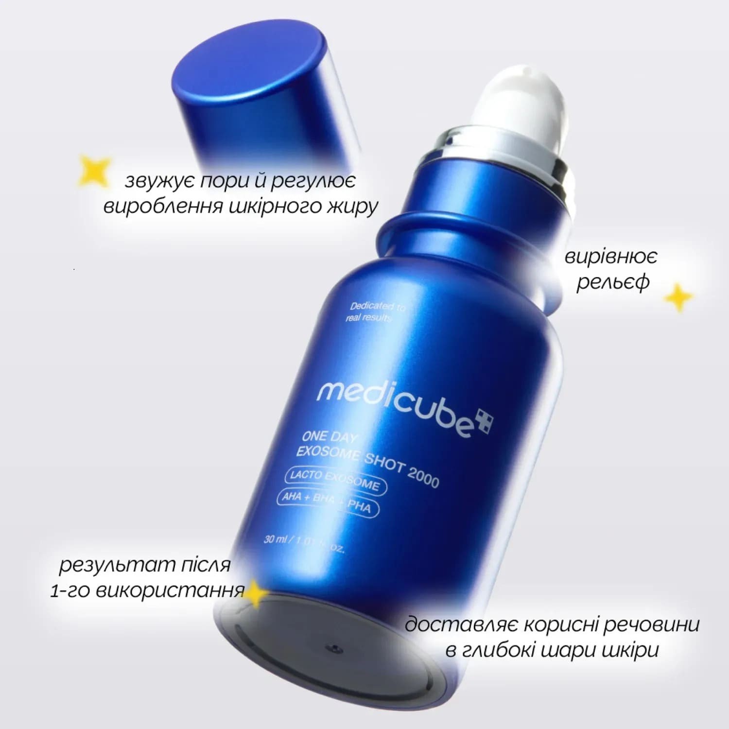 Сыворотка с экзосомами и спикулами для сужения пор Medicube One Day Exosome Shot Pore Ampoule 2000