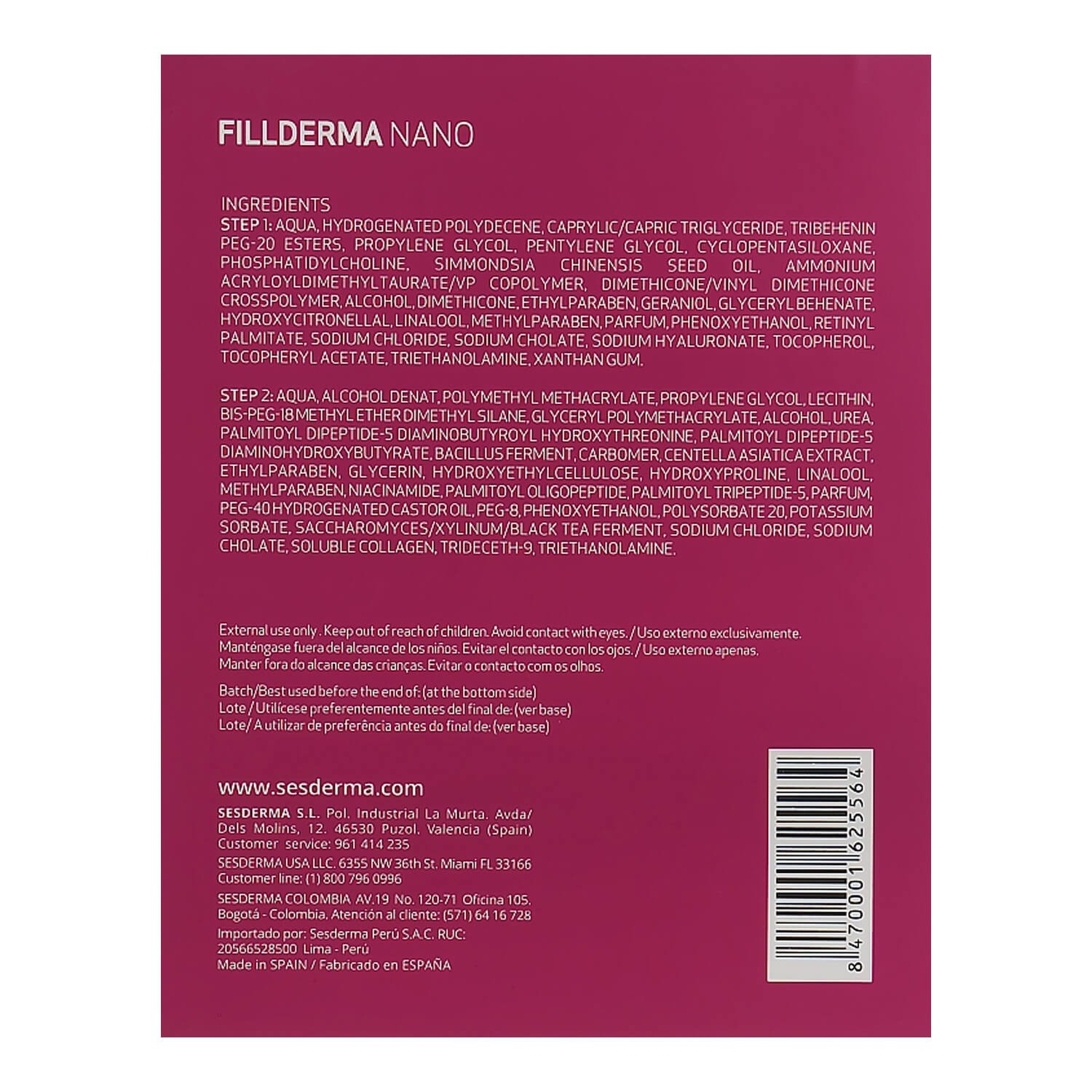 sesderma fillderma nano wrinkle filling system цена