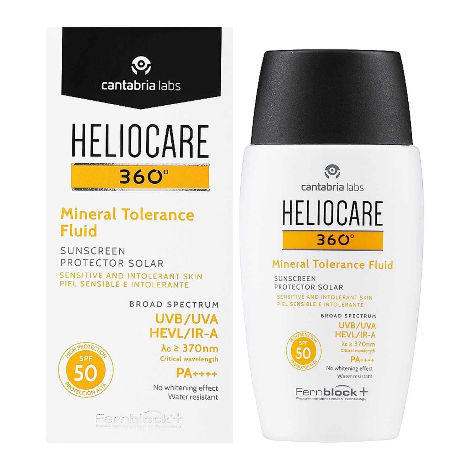 Солнцезащитный минеральный крем-флюид с SPF 50 Cantabria Labs Heliocare 360 ​​Mineral Tolerance Fluid SPF 50