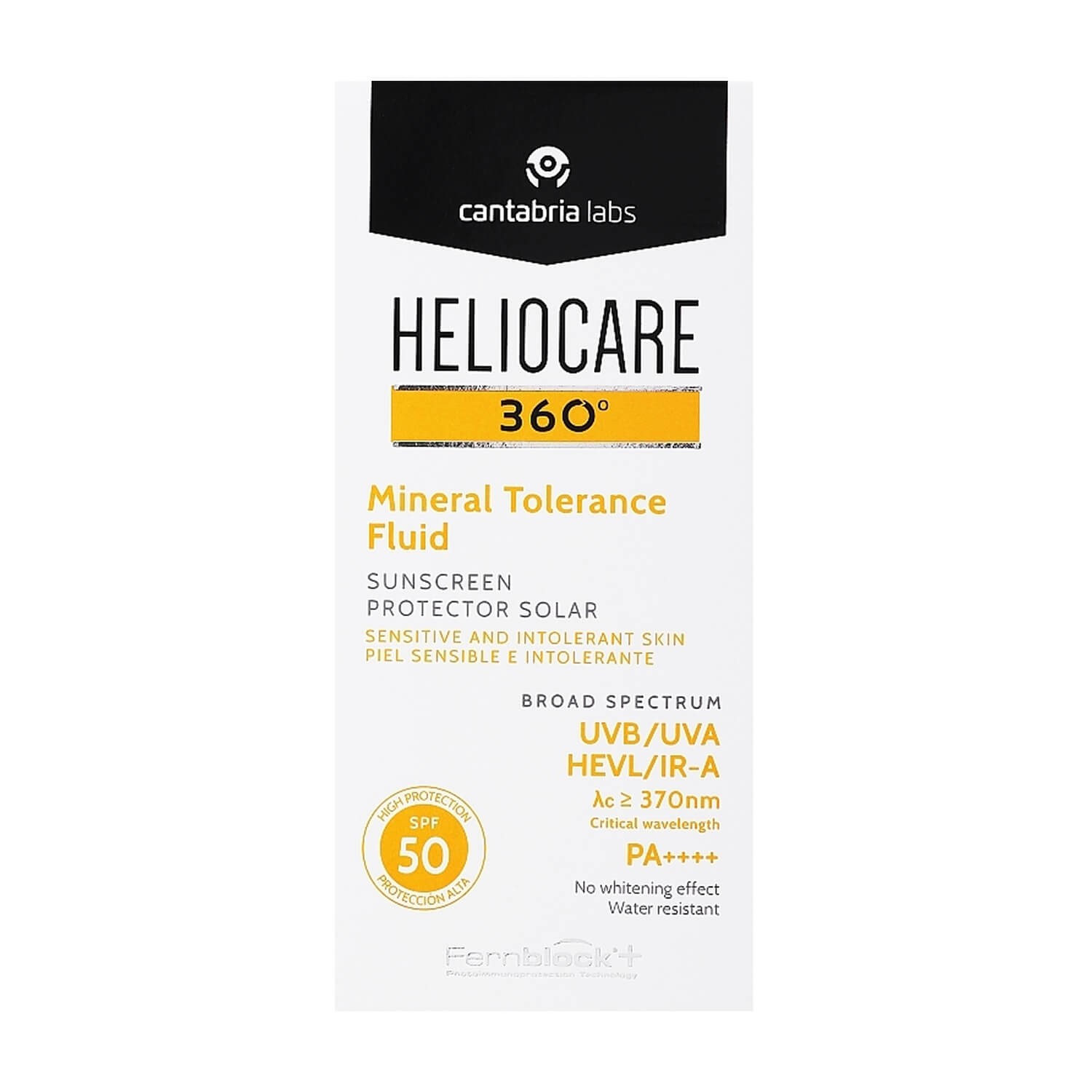 Солнцезащитный минеральный крем-флюид с SPF 50 Cantabria Labs Heliocare 360 ​​Mineral Tolerance Fluid SPF 50