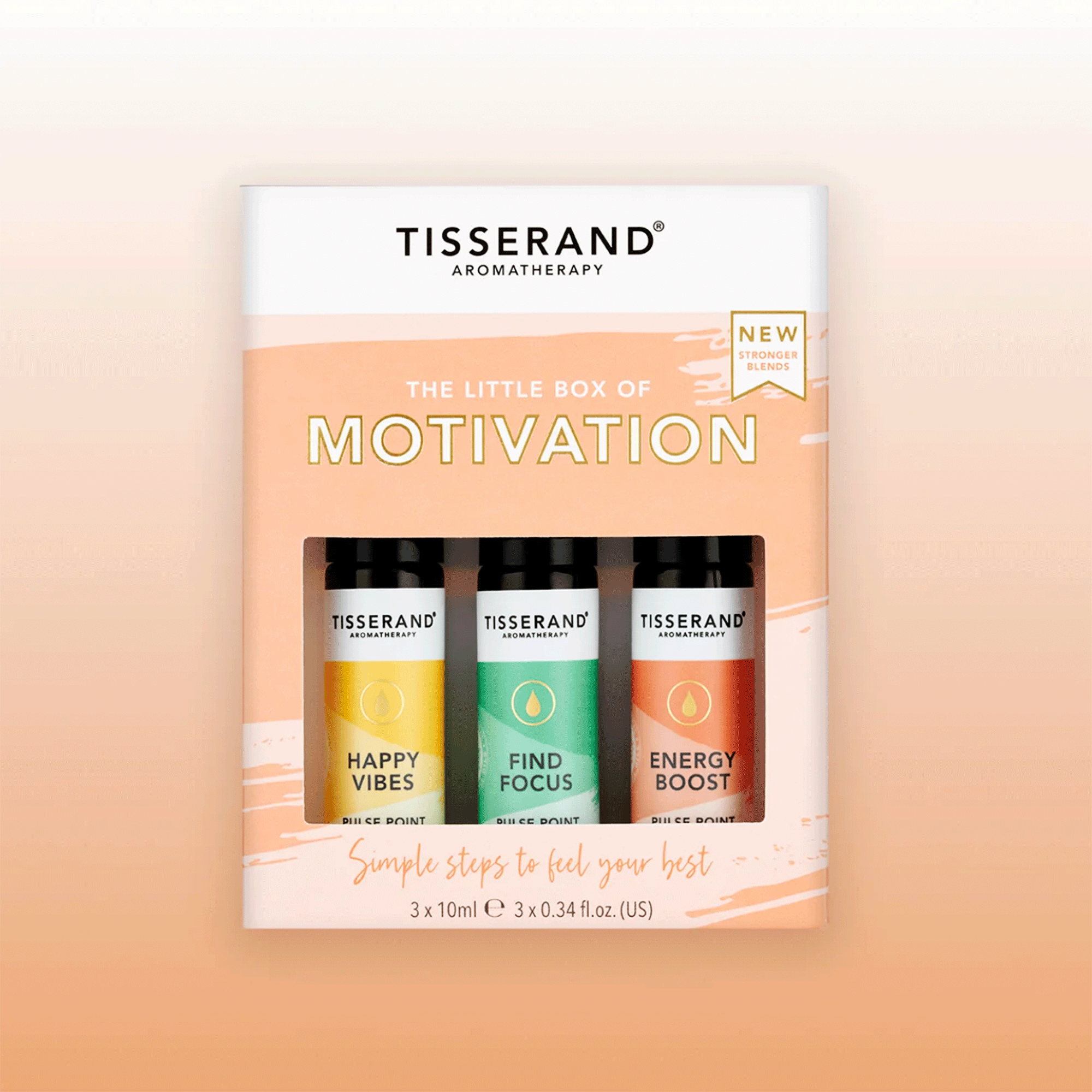 Набір ефірних олій, ролери для пульсових точок Tisserand The Little Box Of Motivation