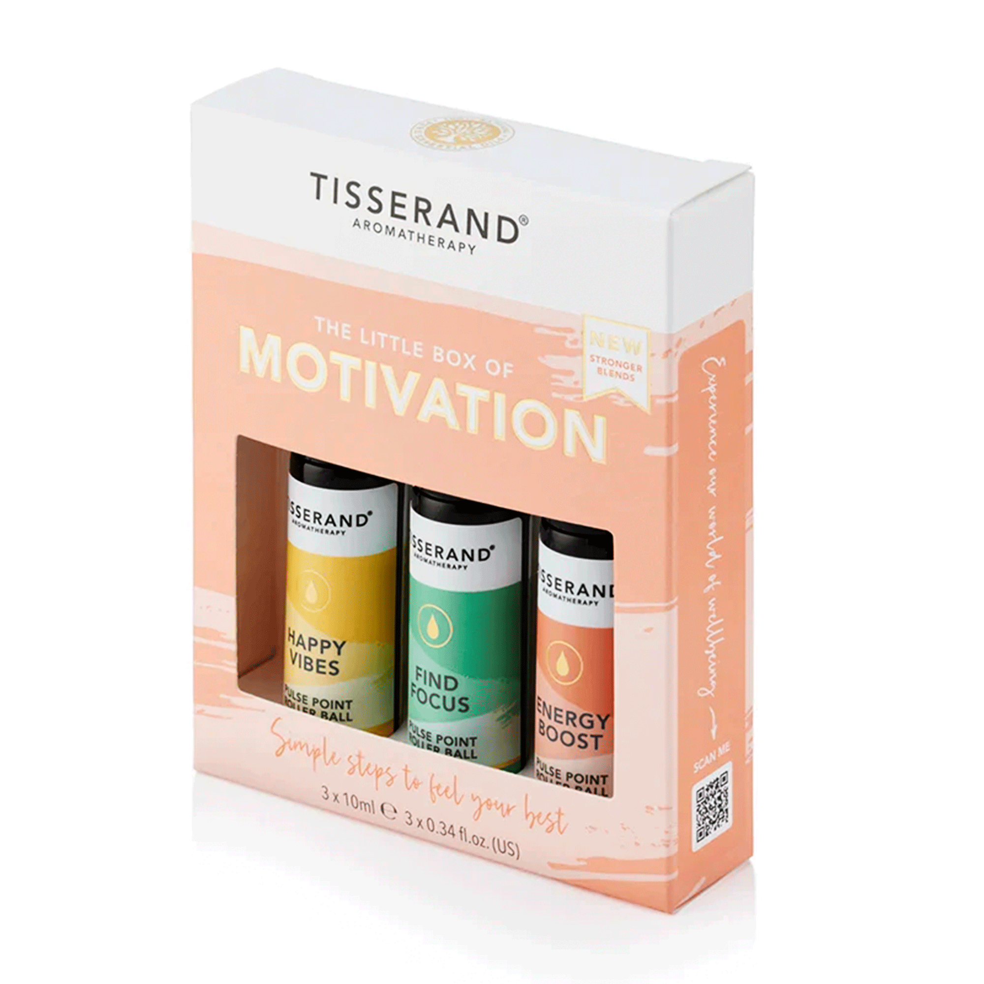 Набір ефірних олій, ролери для пульсових точок Tisserand The Little Box Of Motivation