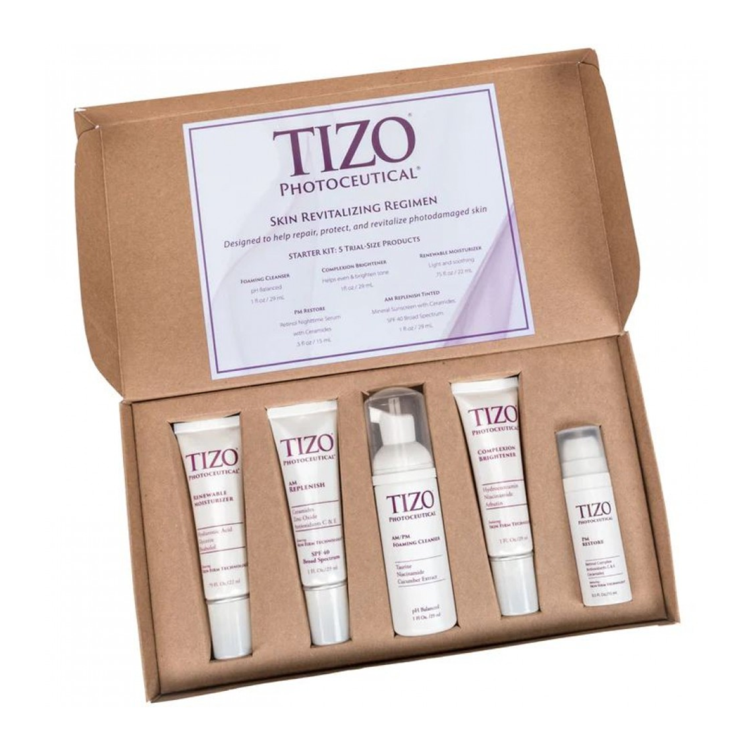 Набор-знакомство для восстановления кожи Tizo Skin Revitalizing Trial Size Regimen