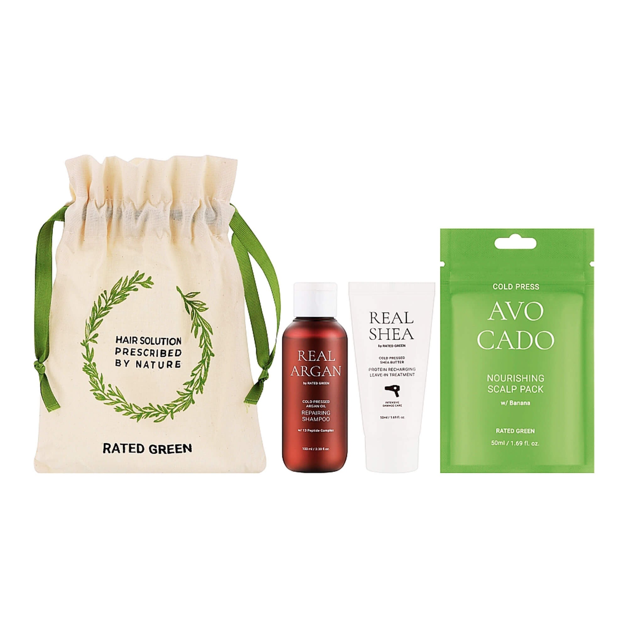 Набор миниатюр для волос Rated Green Real Argan Mini Set