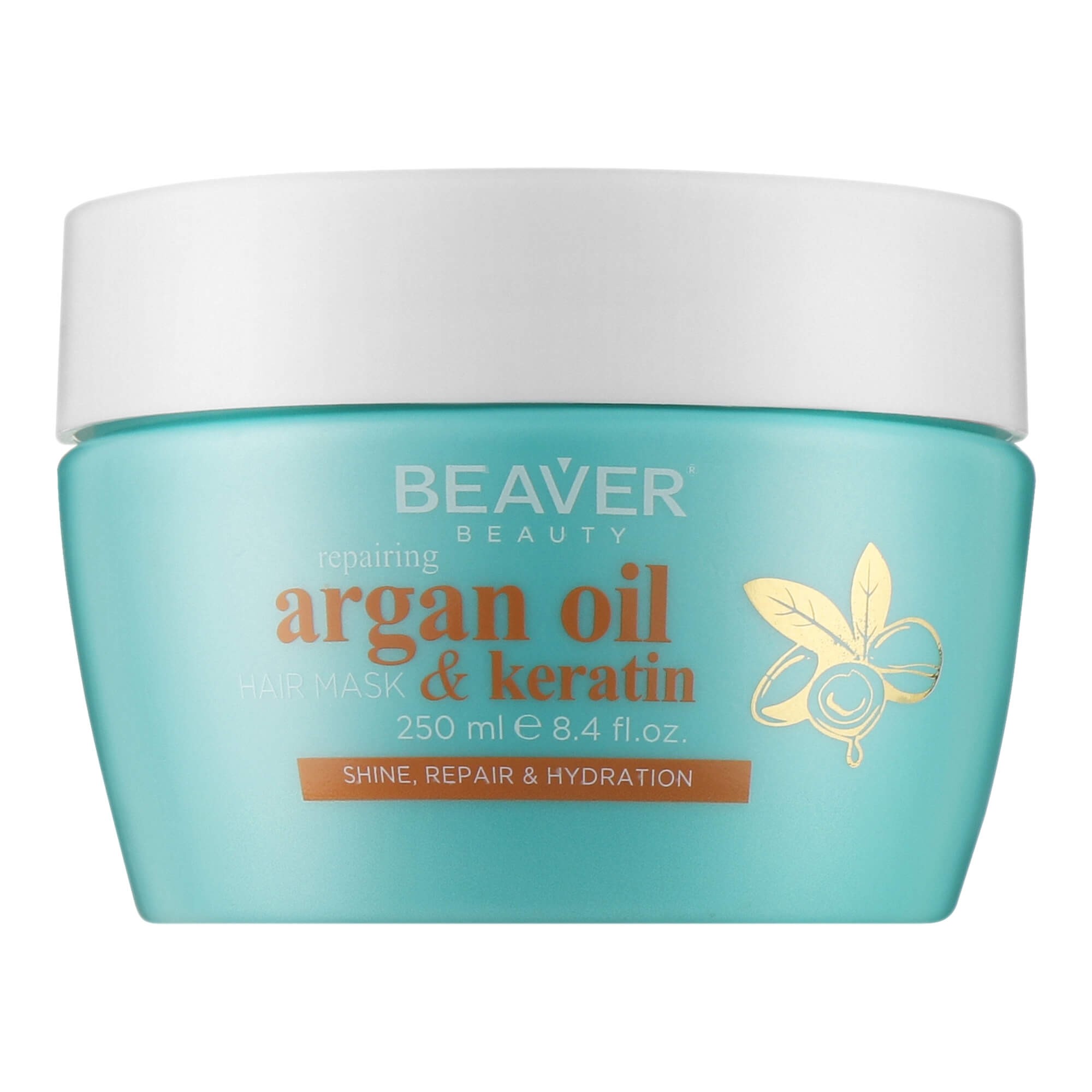 Восстанавливающая маска для волос с аргановым маслом и кератином Beaver Repairing Argan Oil Hair Mask & Keratin