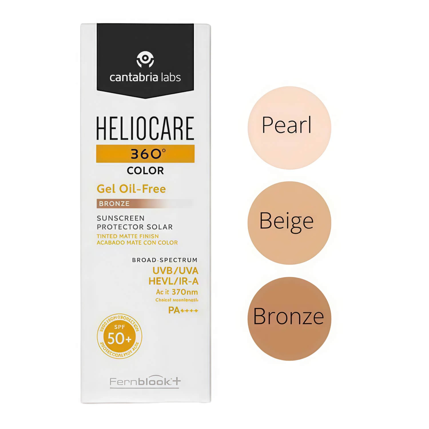 Тональний сонцезахисний гель на водній основі SPF 50+ (тон бронз) Cantabria Labs Heliocare 360º Color Gel Oil-Free Bronze Sunscreen SPF 50+ 