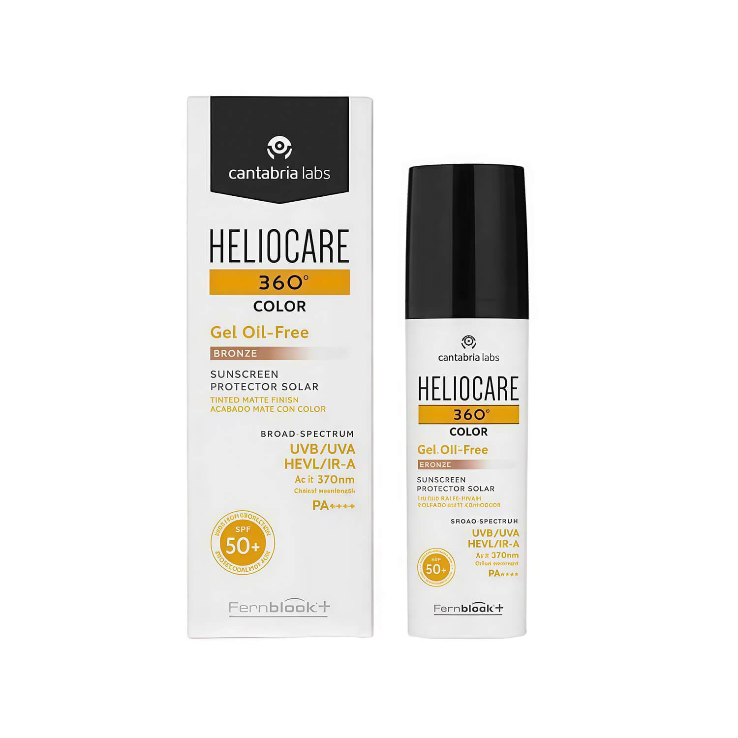 Тональний сонцезахисний гель на водній основі SPF 50+ (тон бронз) Cantabria Labs Heliocare 360º Color Gel Oil-Free Bronze Sunscreen SPF 50+ 