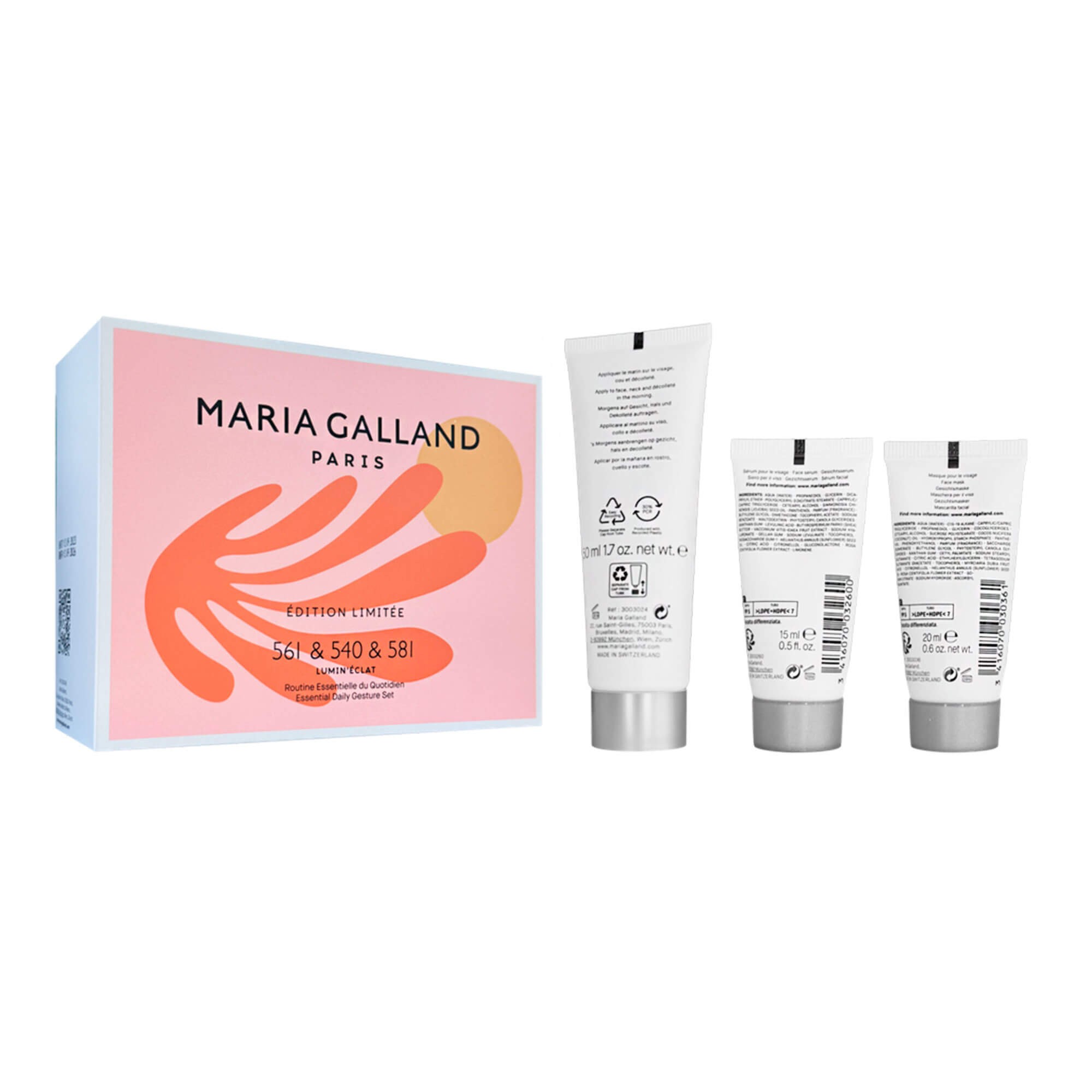 Набір для сяйва шкіри Maria Galland Spring Set Lumin'Eclat 561/540/581