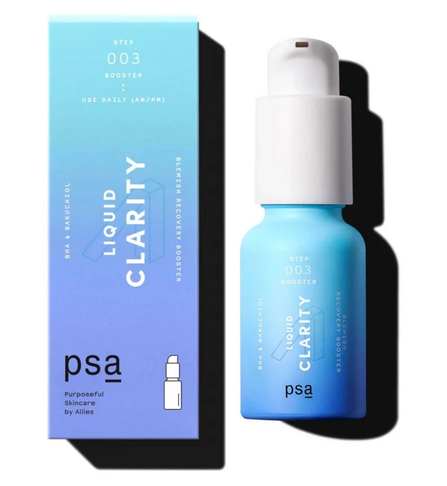Восстанавливающая сыворотка-бустер PSA Liquid Clarity BHA and Bakuchiol Blemish Recovery Booster