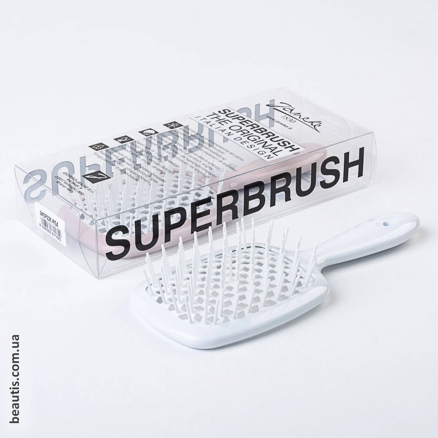 Гребінець білий Janeke Superbrush Standart White 