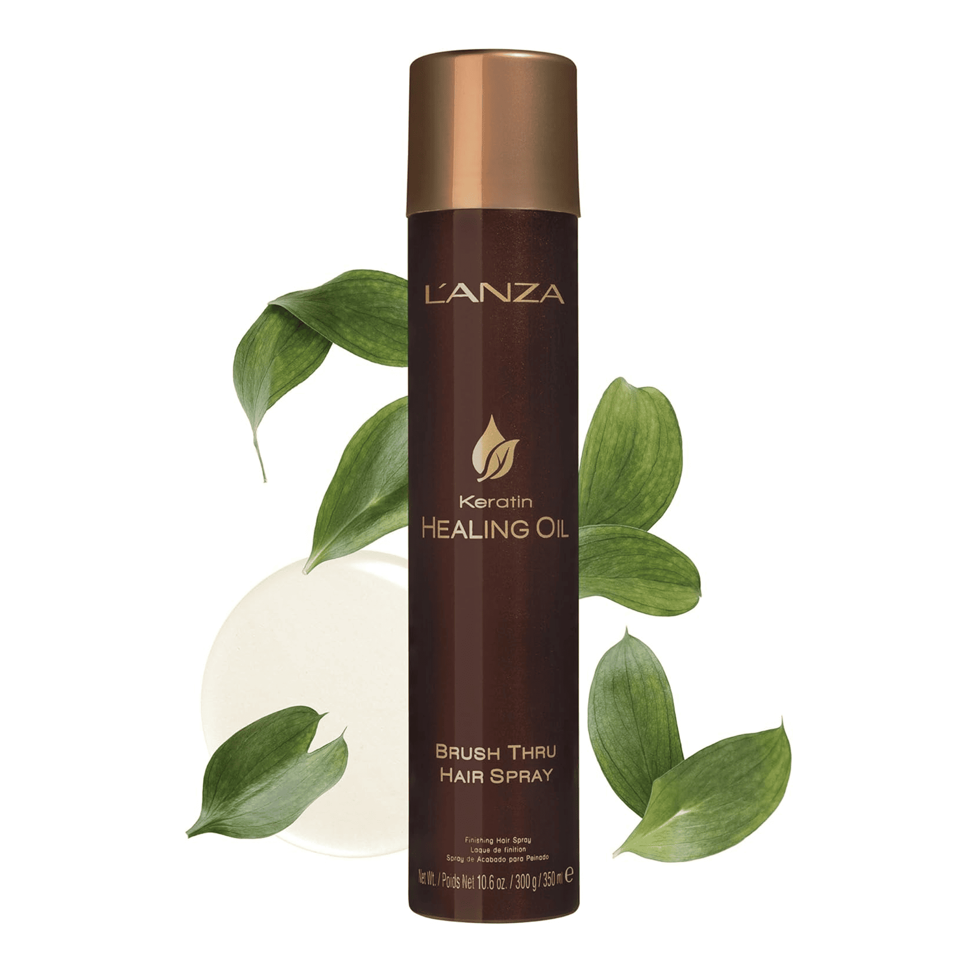 Лак-спрей для экспресс-укладки с кератиновым эликсиром L’anza Keratin Healing Oil Brush Thru Hair Spray