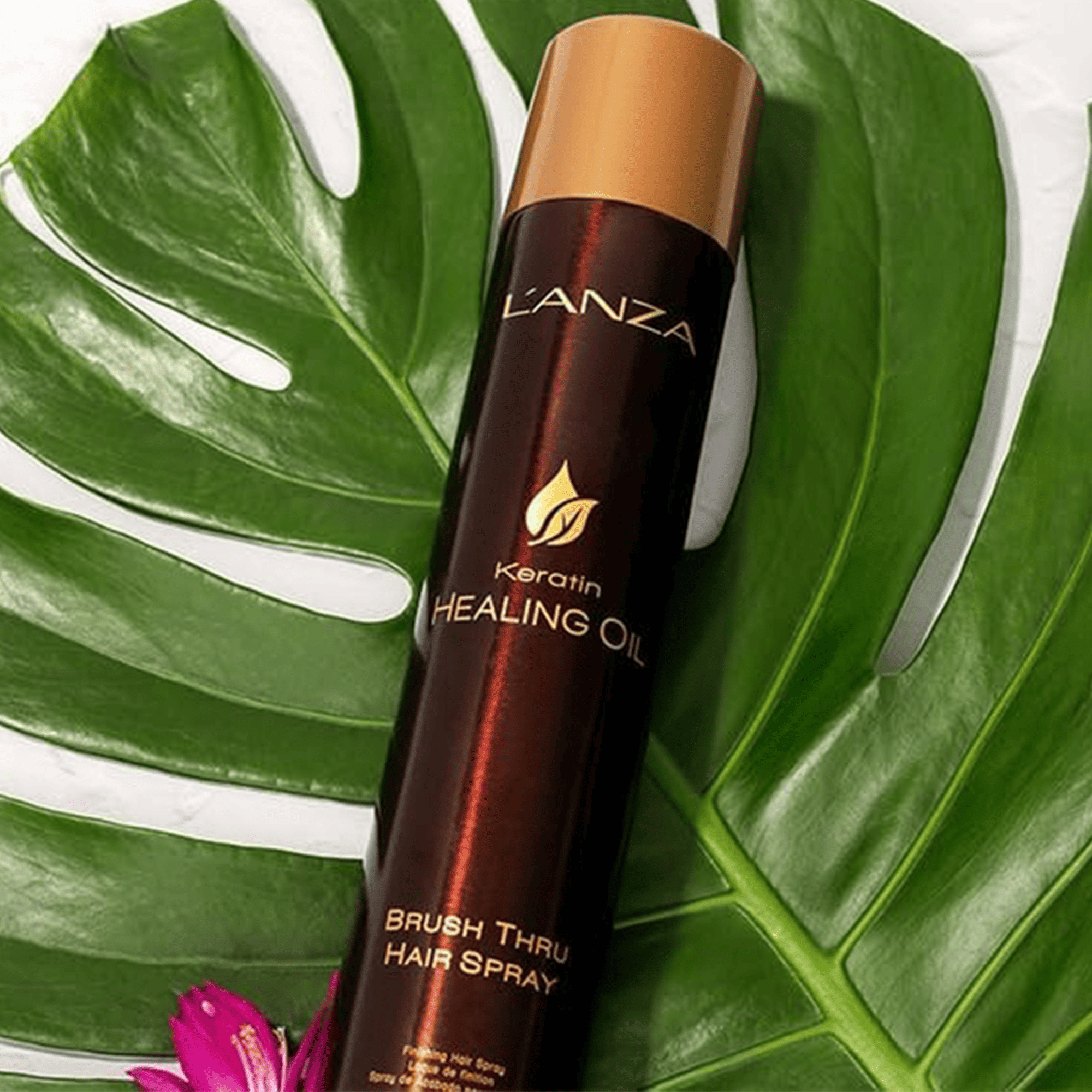 Лак-спрей для экспресс-укладки с кератиновым эликсиром L’anza Keratin Healing Oil Brush Thru Hair Spray