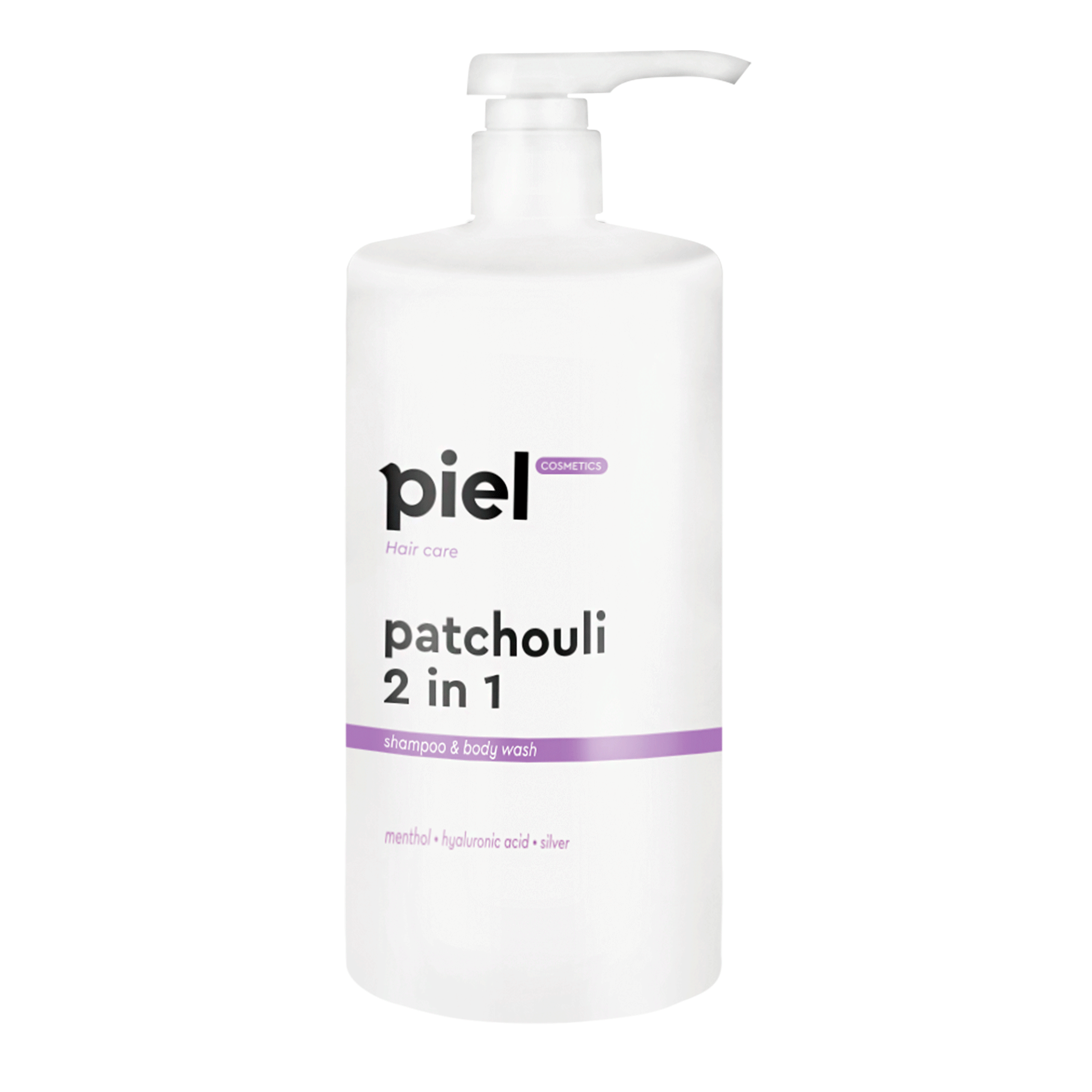 Piel Cosmetics Мужской шампунь-гель для душа 2in1 с тонизирующим эффектом пачули