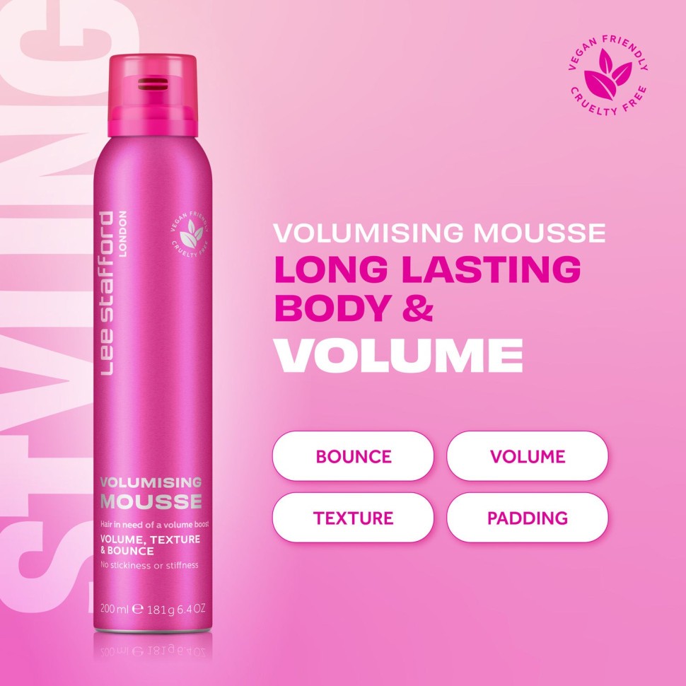 Мус для об'єму волосся Lee Stafford Volumising Mousse