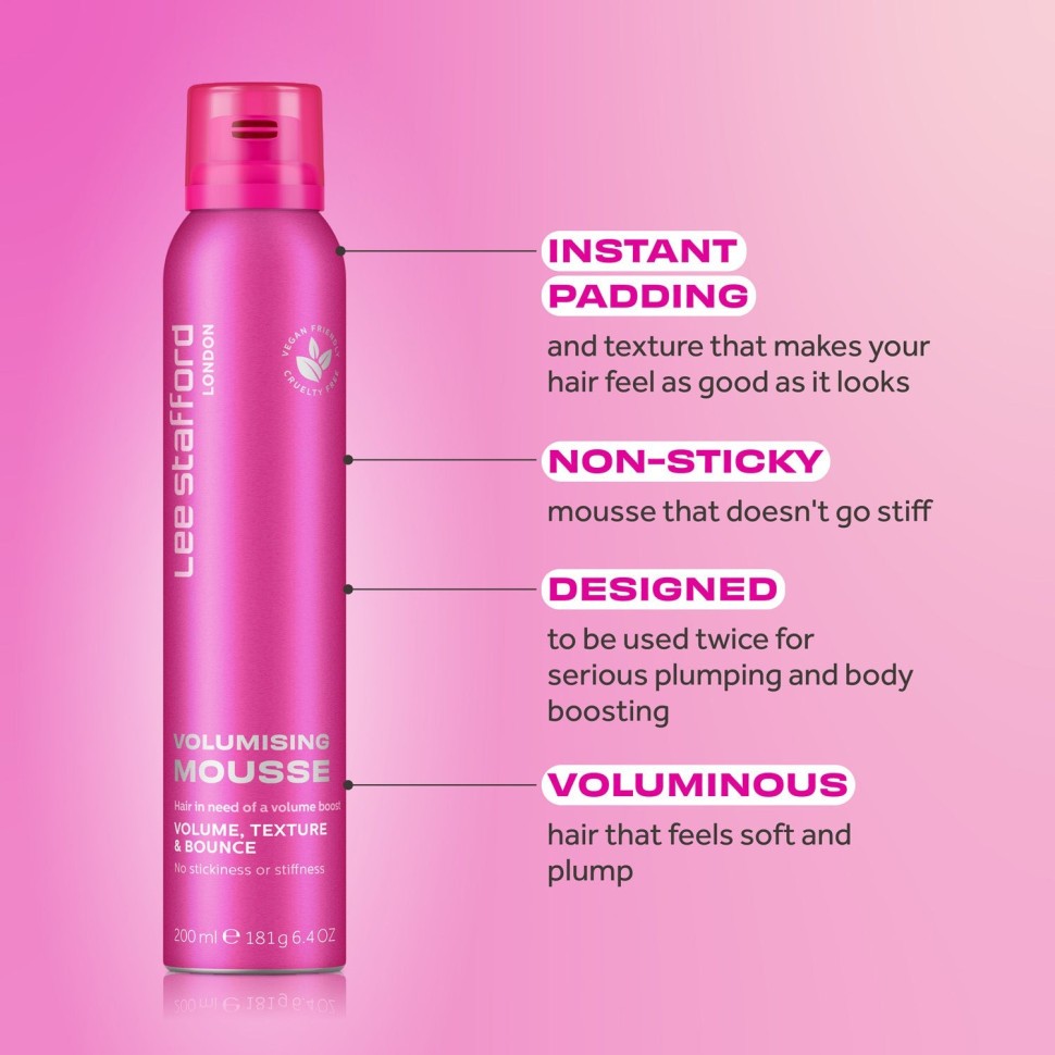 Мус для об'єму волосся Lee Stafford Volumising Mousse
