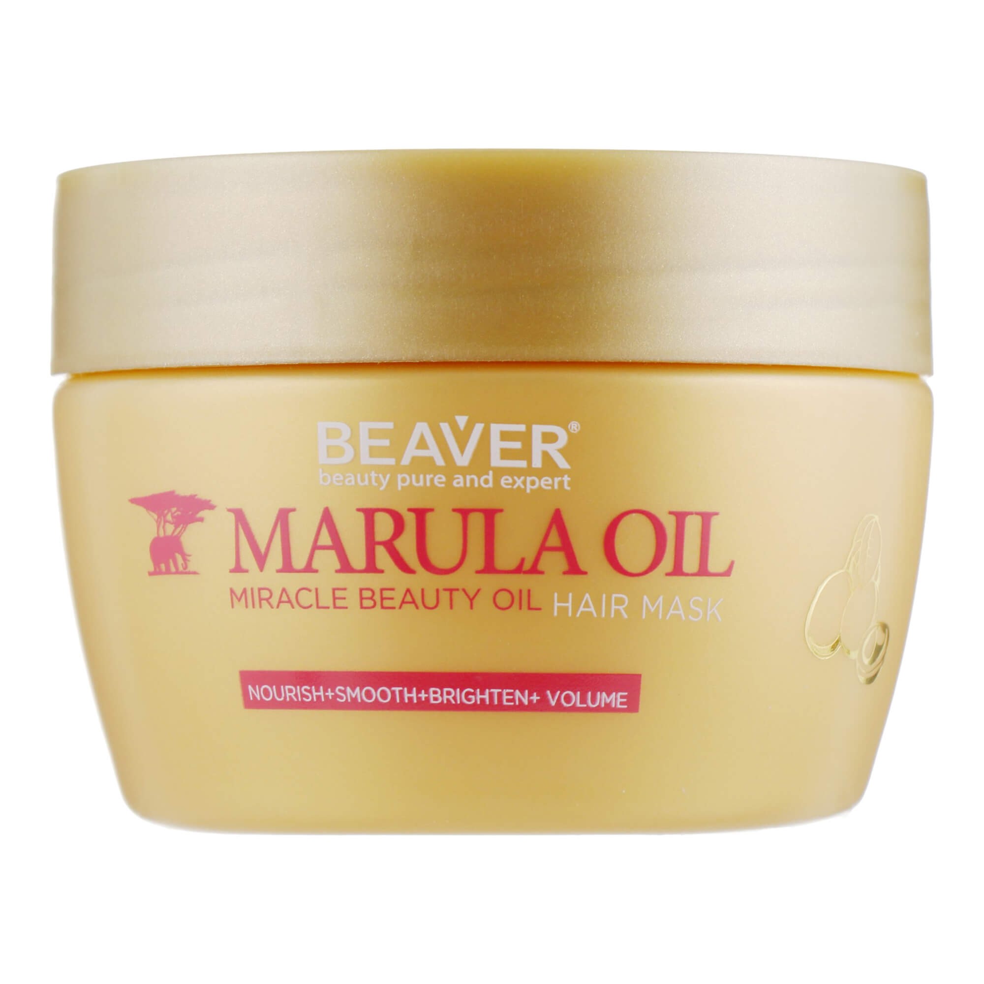 Маска для глубокого питания поврежденных волос с маслом марулы Beaver Nourish Marula Oil Hair Mask 