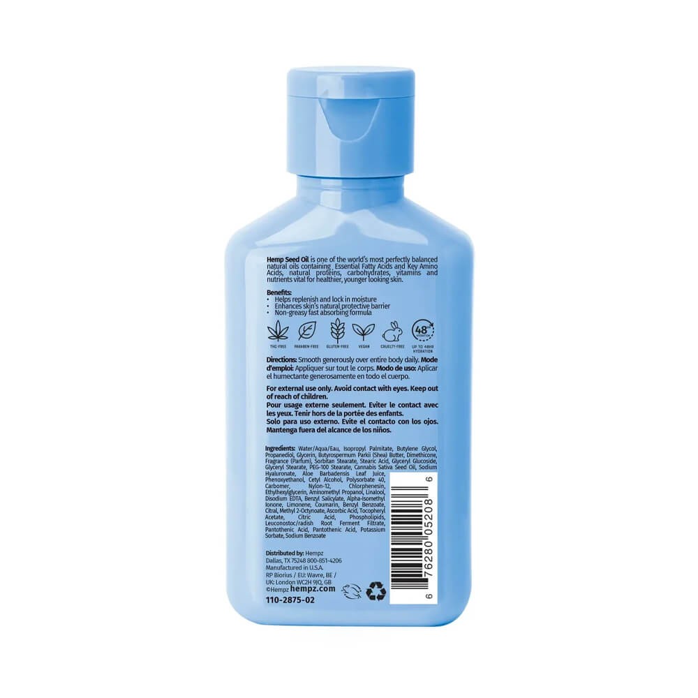 Увлажняющее молочко для тела с гиалуроновой кислотой Оушен Бриз Hempz Ocean Breeze Herbal Body Moisturizer With Hyaluronic Acid