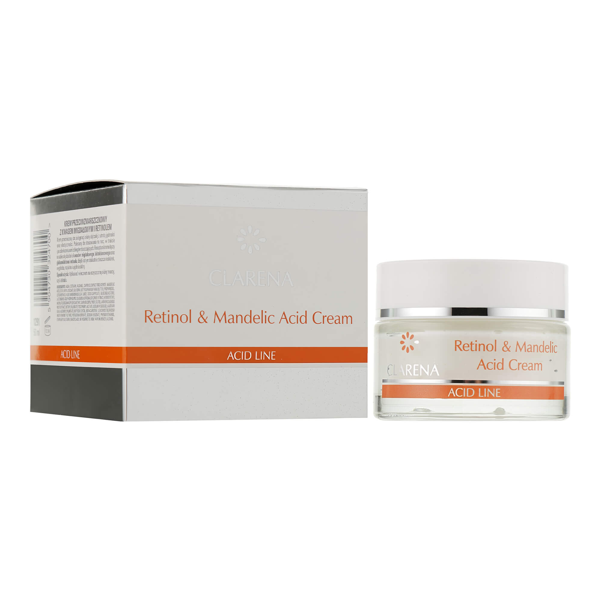 Крем против морщин с миндальной кислотой и ретинолом Clarena Retinol & Mandelic Acid Cream