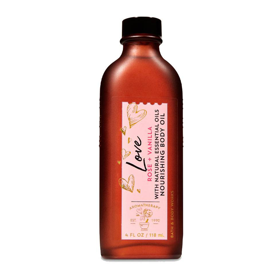 Увлажняющее масло для тела Bath and Body Works Rose Vanilla Moisturizing Body Oil