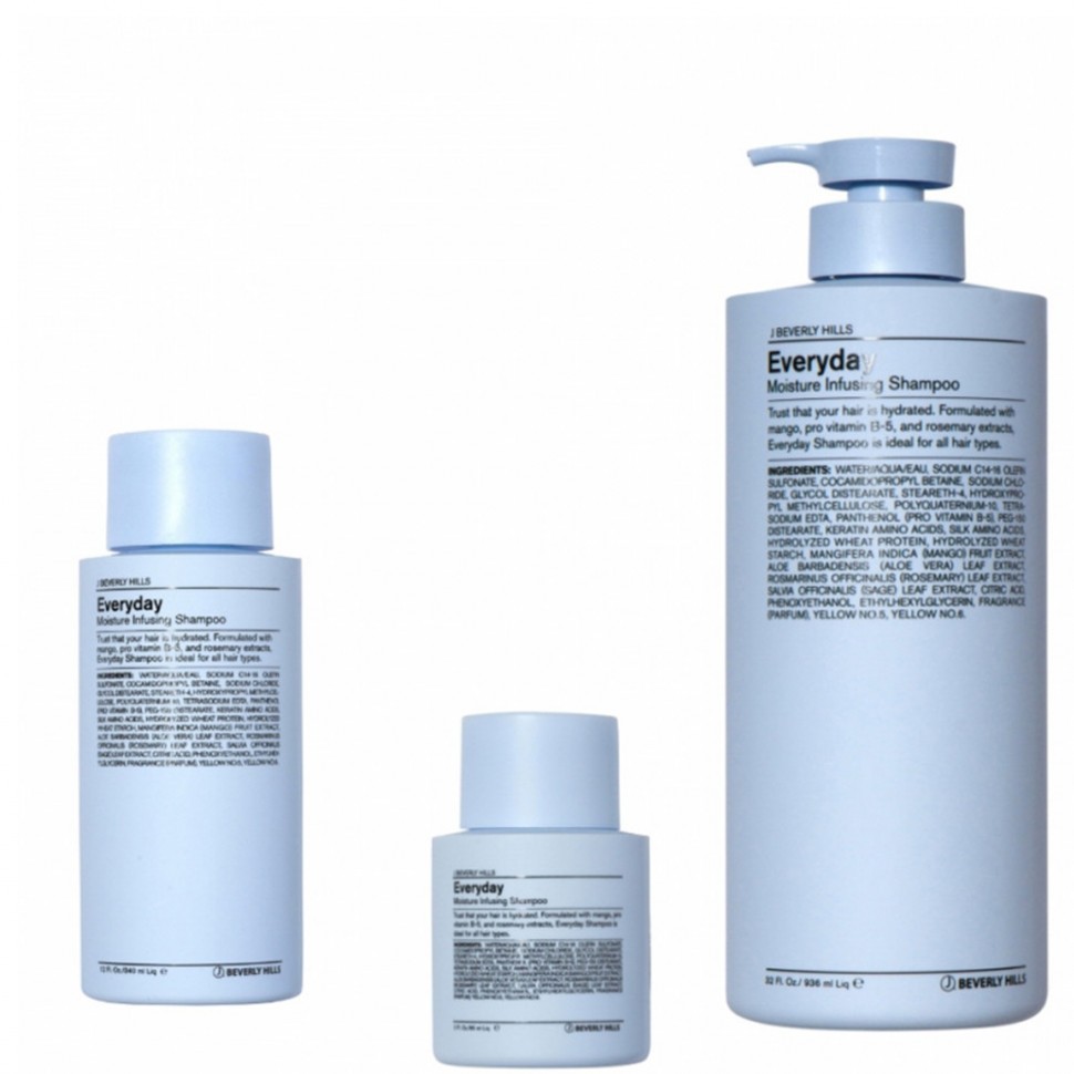 Увлажняющий шампунь для ежедневного использования J Beverly Hills Blue Hydrate Every Day Moisture Infusing Shampoo